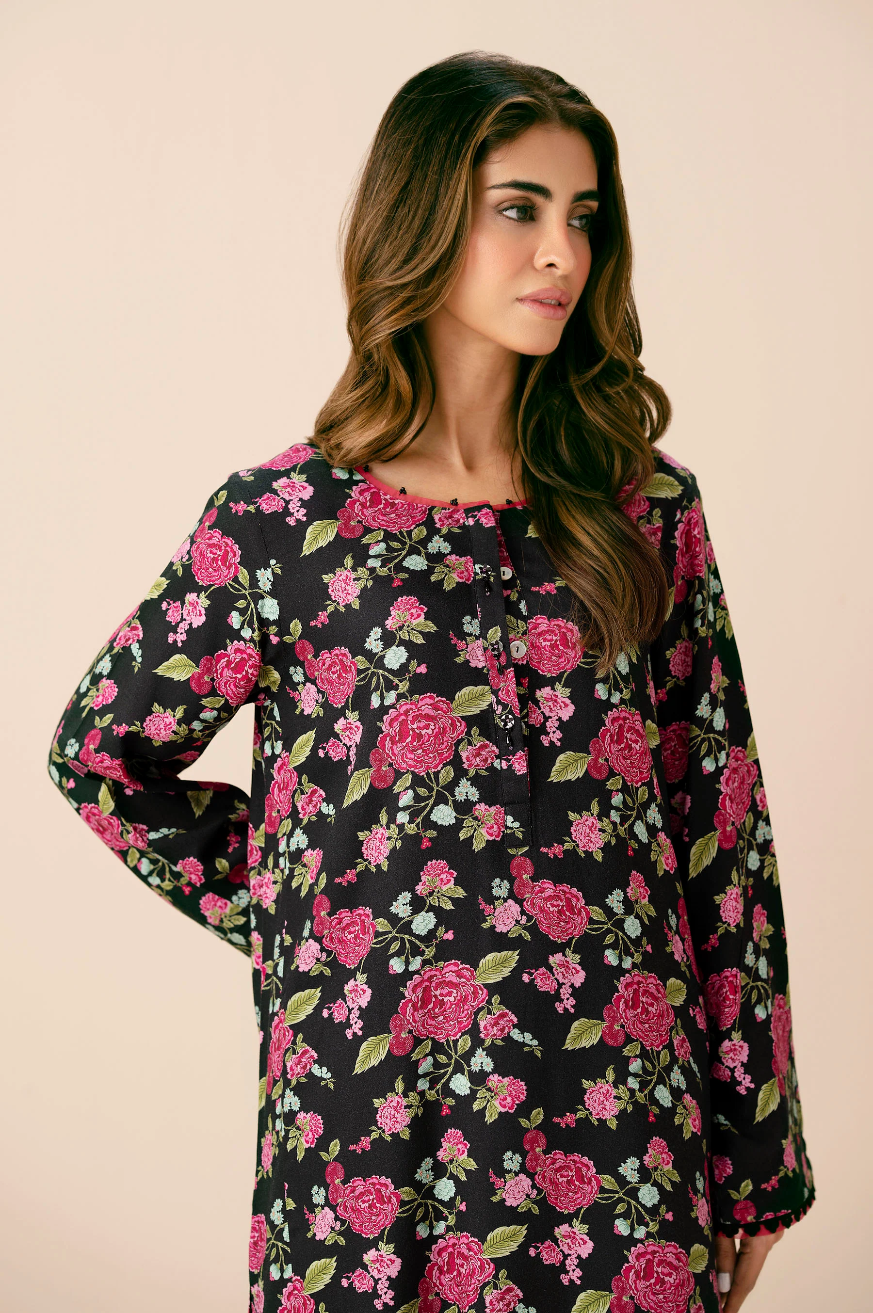 STITCHED PRINTED SHIRT BOTTOM - Image 5