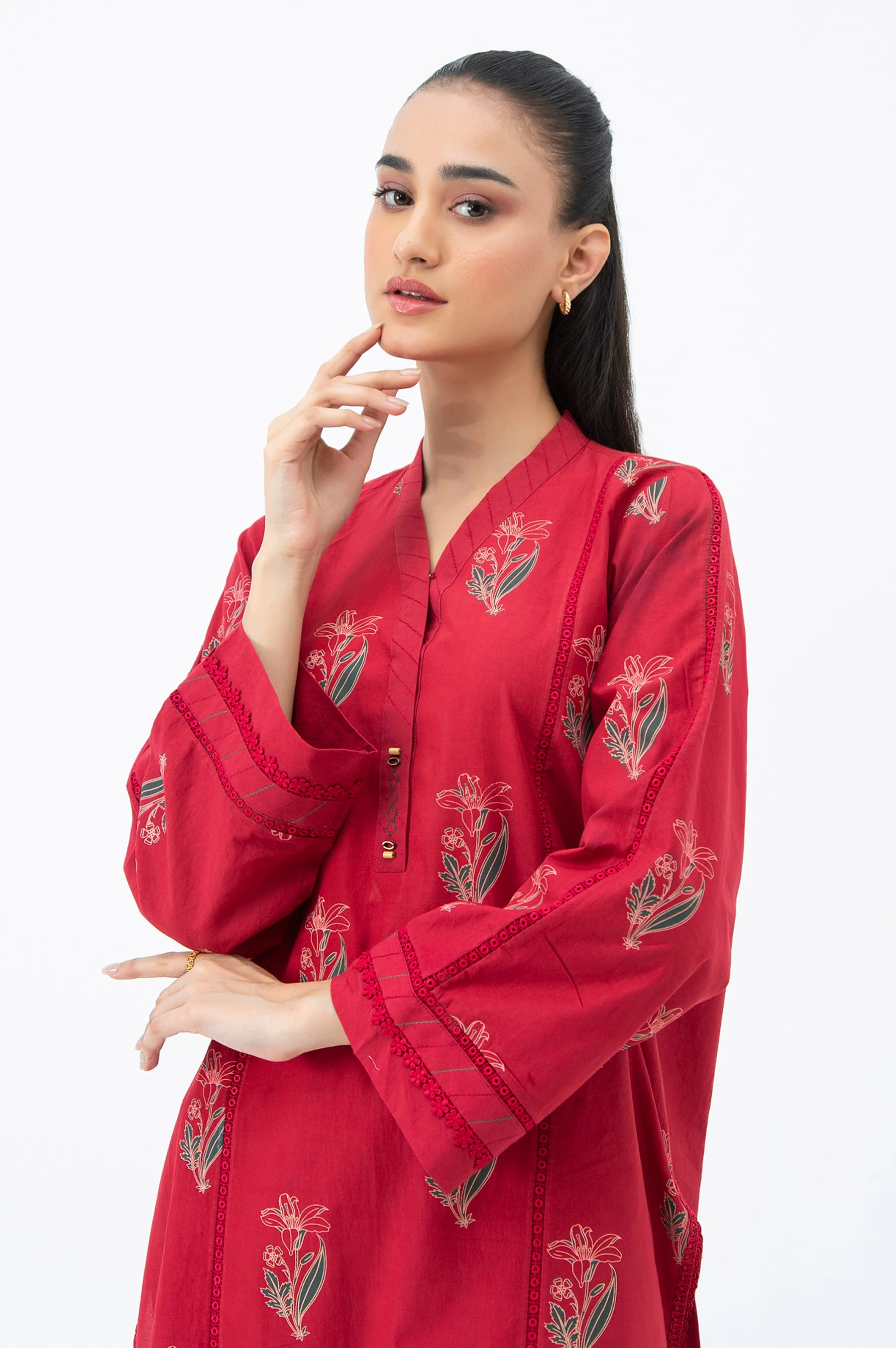 STITCHED PRINTED SHIRT BOTTOM - Image 4