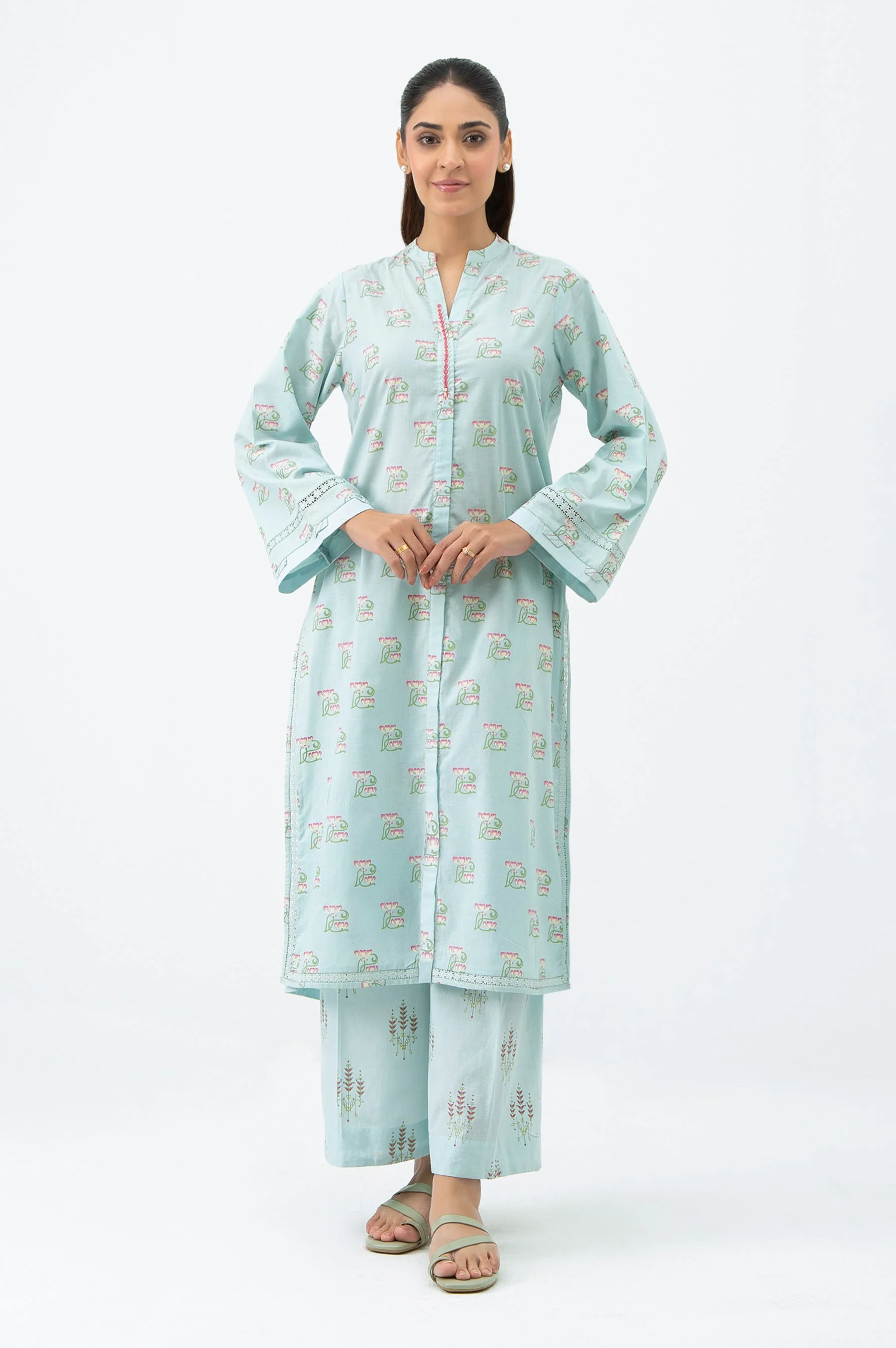 STITCHED PRINTED SHIRT BOTTOM (FACTORY E-OUTLET)