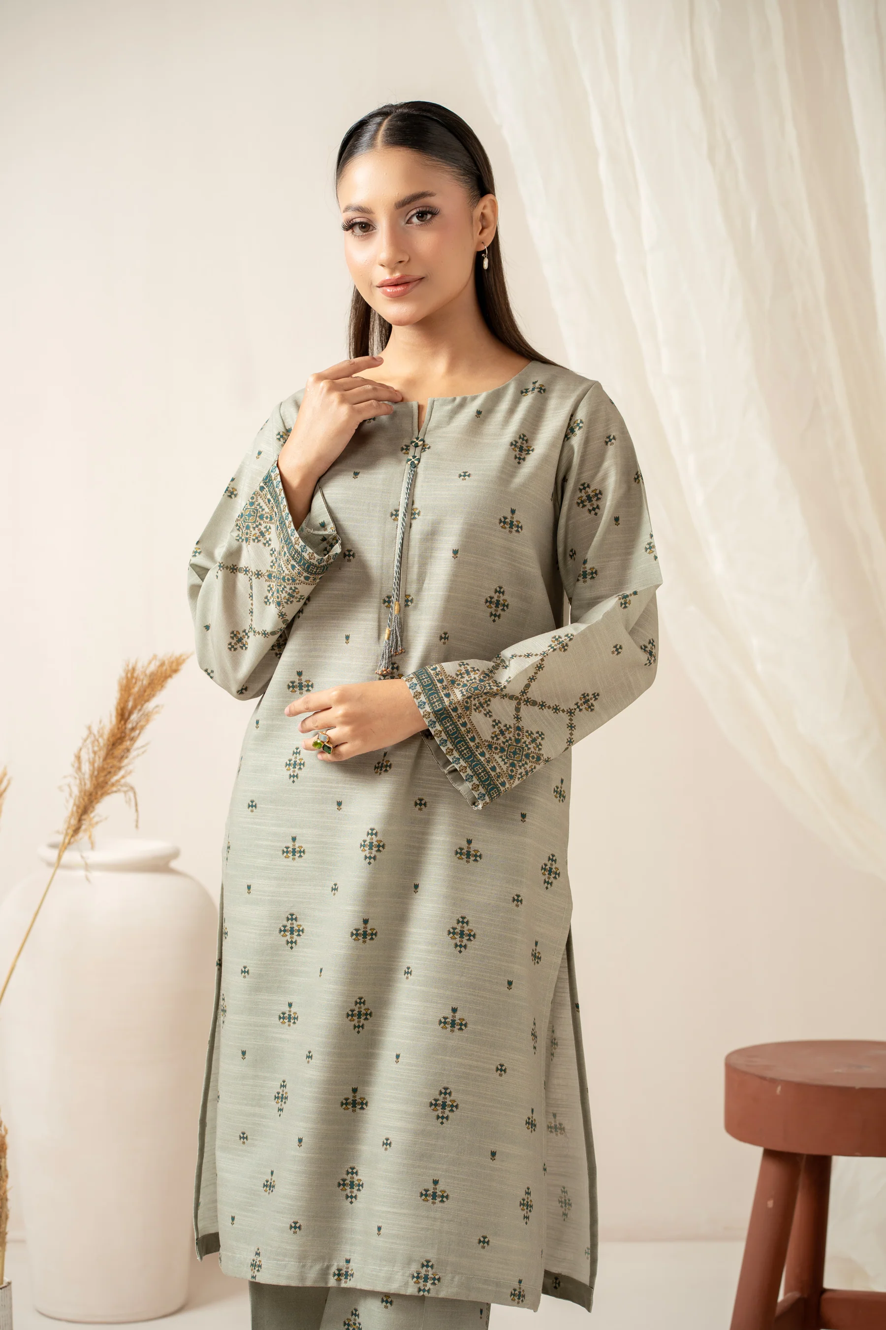 STITCHED PRINTED SHIRT BOTTOM - Image 4