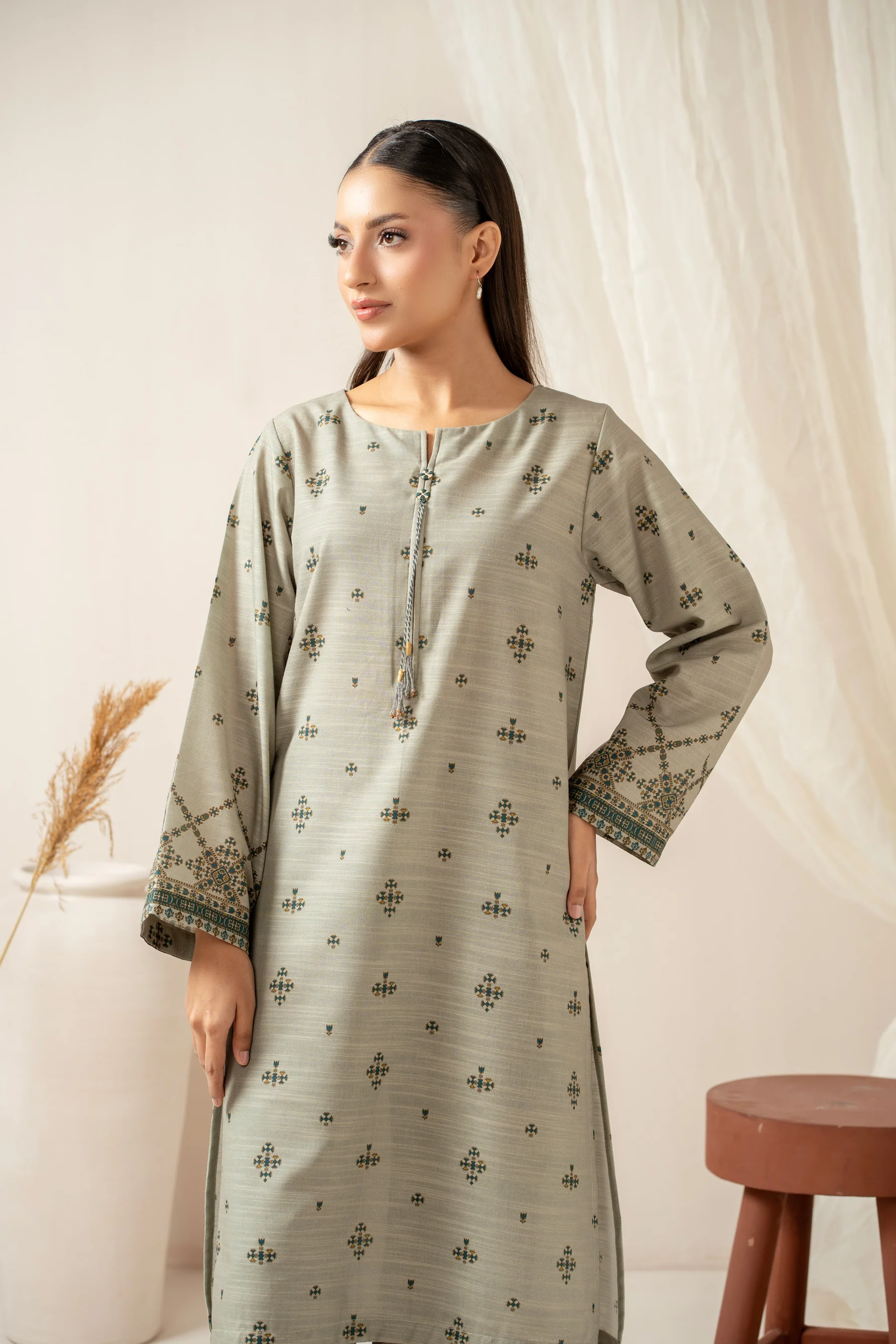 STITCHED PRINTED SHIRT BOTTOM - Image 5