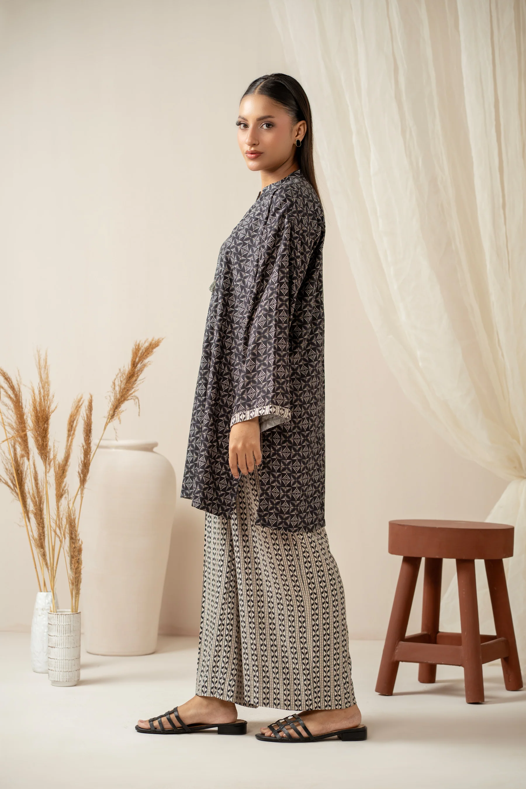 STITCHED PRINTED SHIRT BOTTOM - Image 4