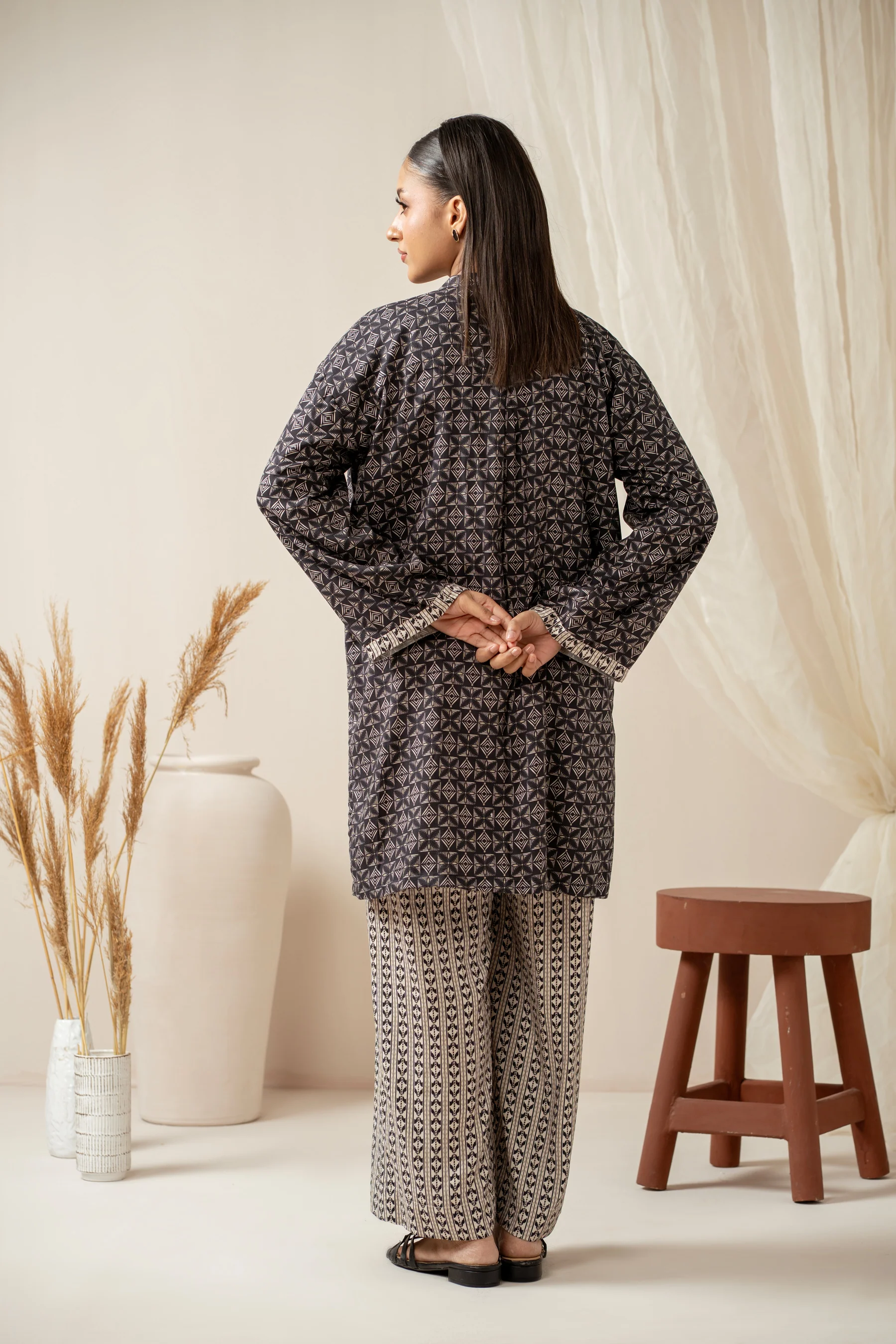 STITCHED PRINTED SHIRT BOTTOM - Image 5