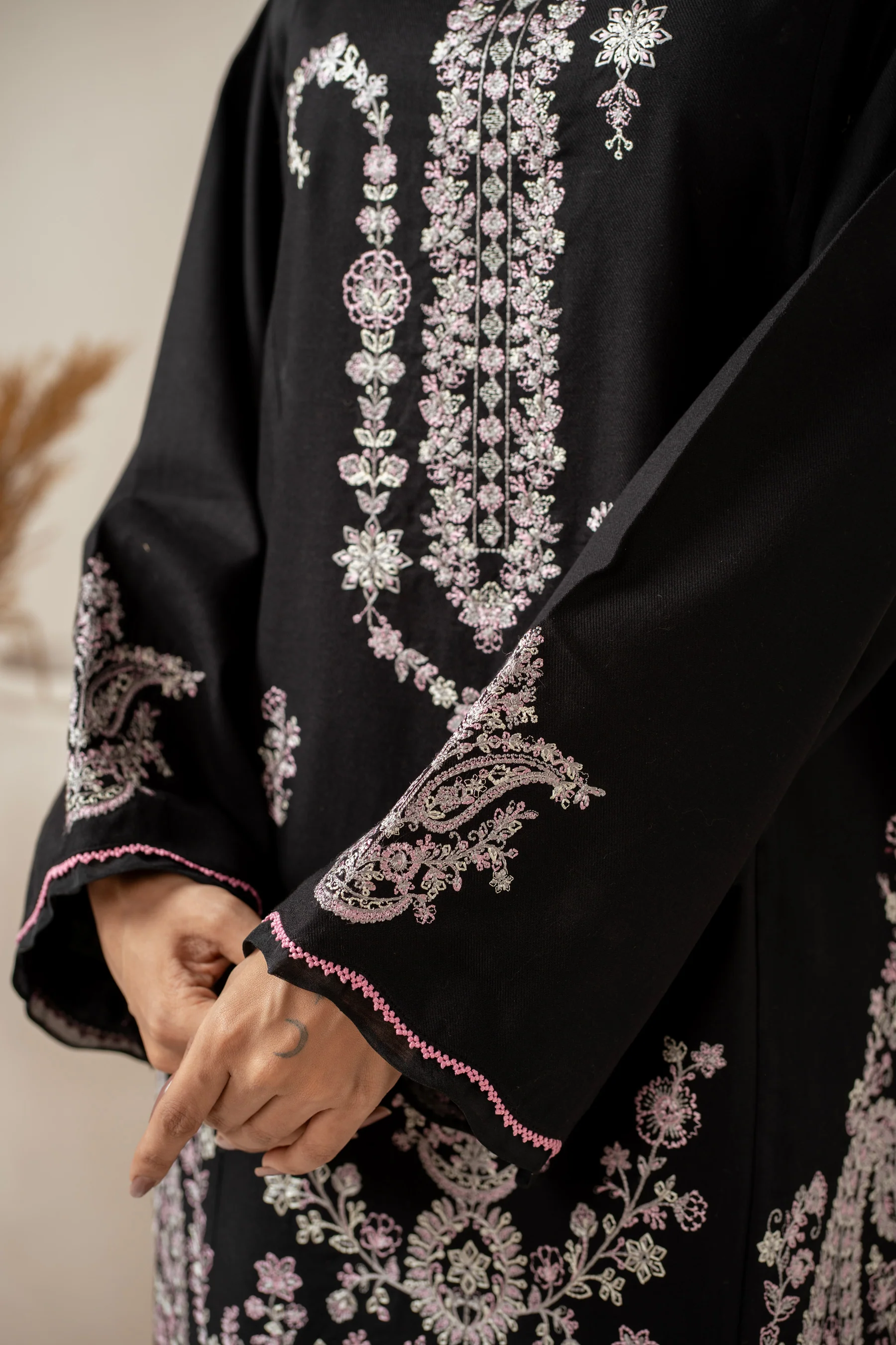STITCHED EMBROIDERED SHIRT BOTTOM - Image 2