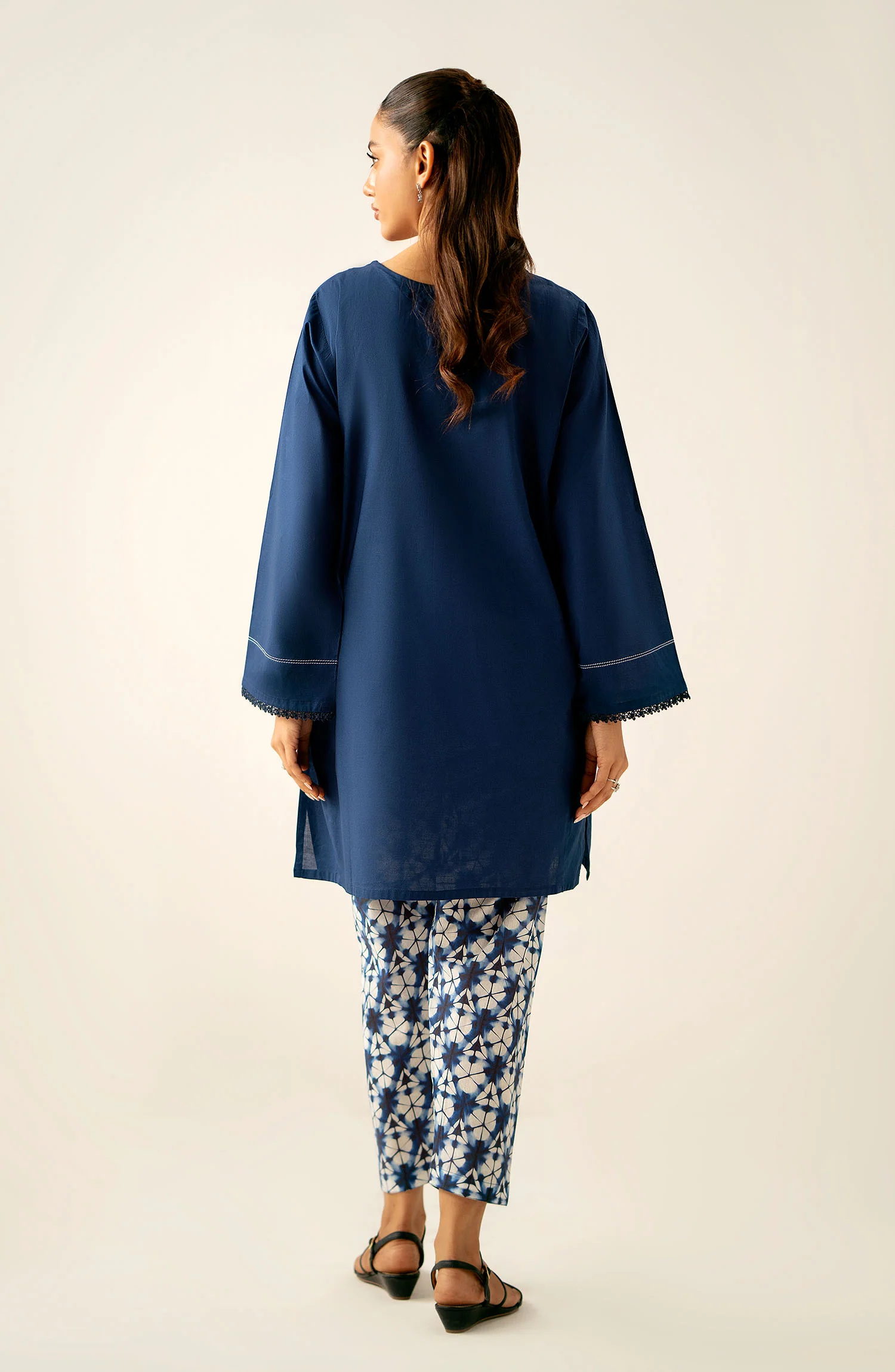 Stitched 2 Piece Stylized Cambric Suit - Image 4