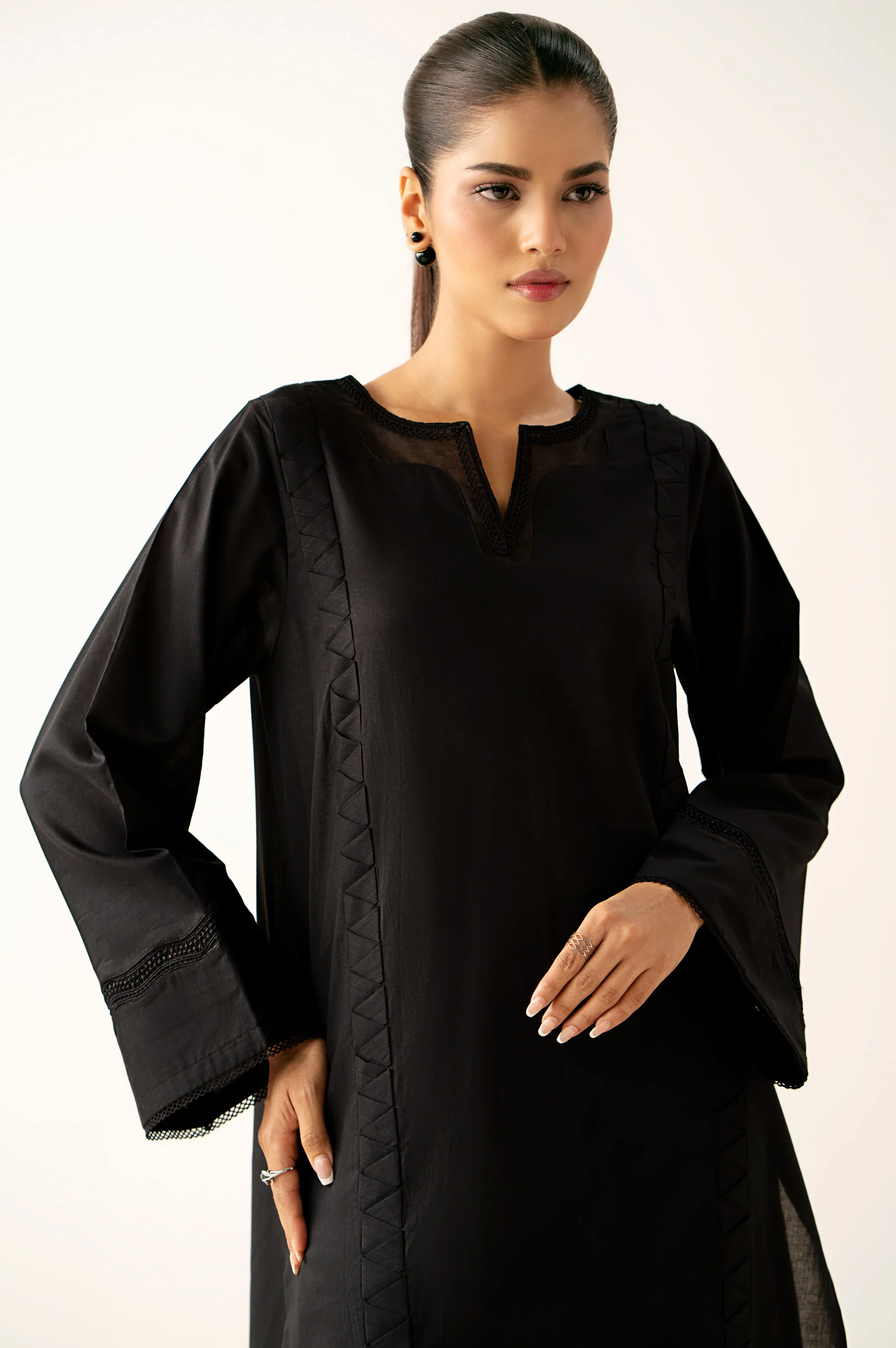 Stitched 2 Piece Stylized Cambric Suit - Image 5