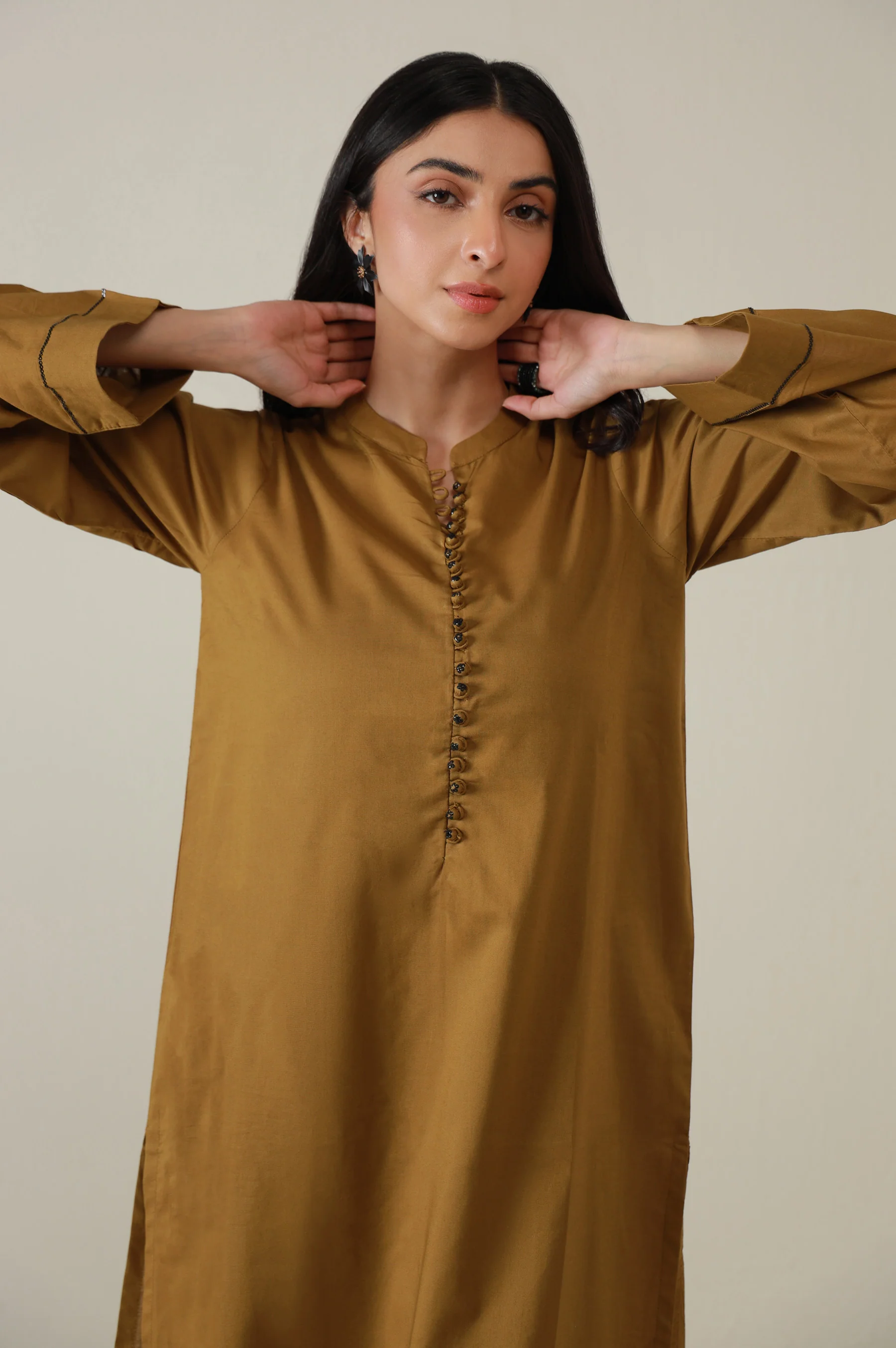 Stitched 2 Piece Stylized Cambric Suit - Image 2