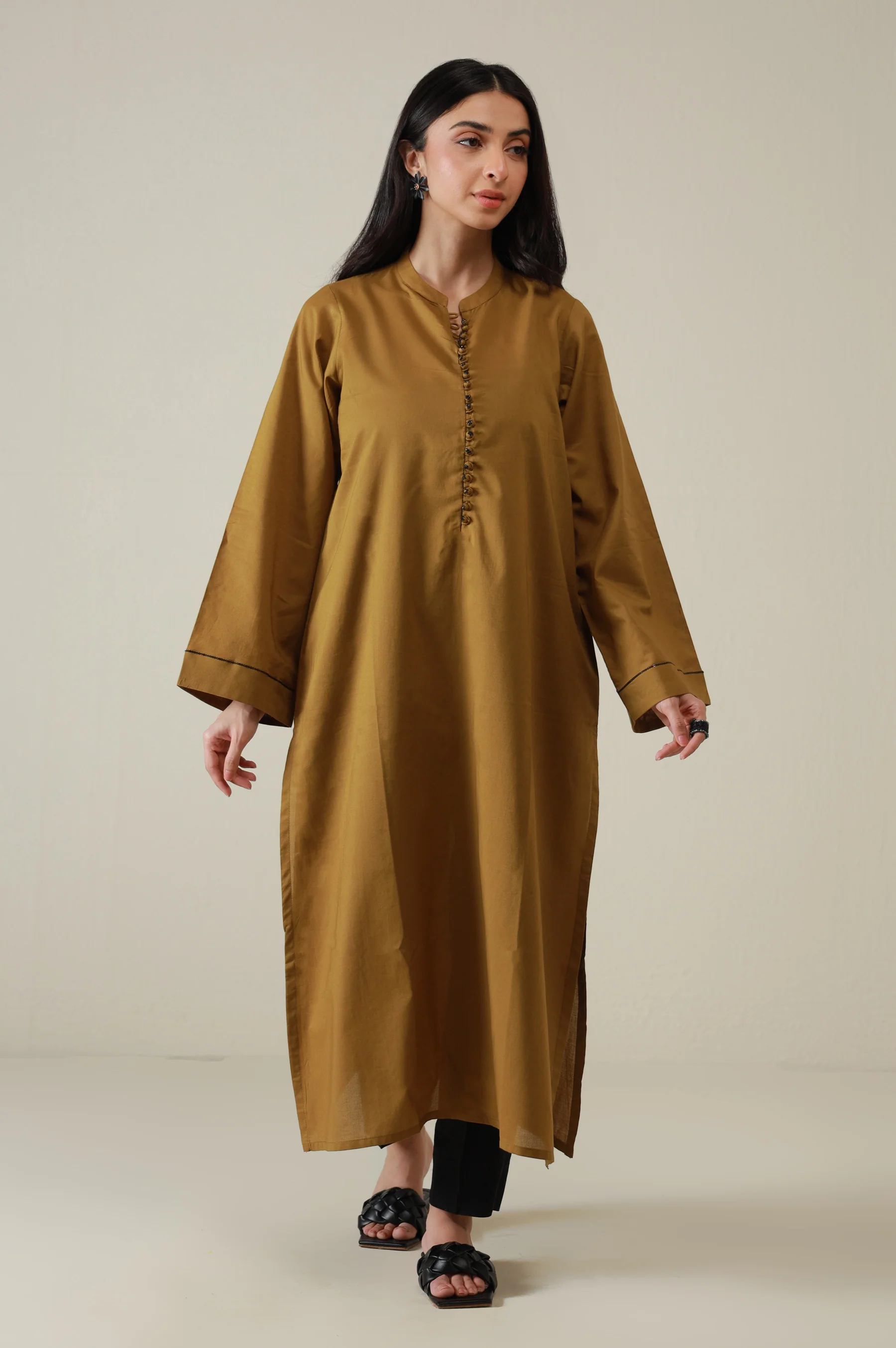 Stitched 2 Piece Stylized Cambric Suit - Image 3