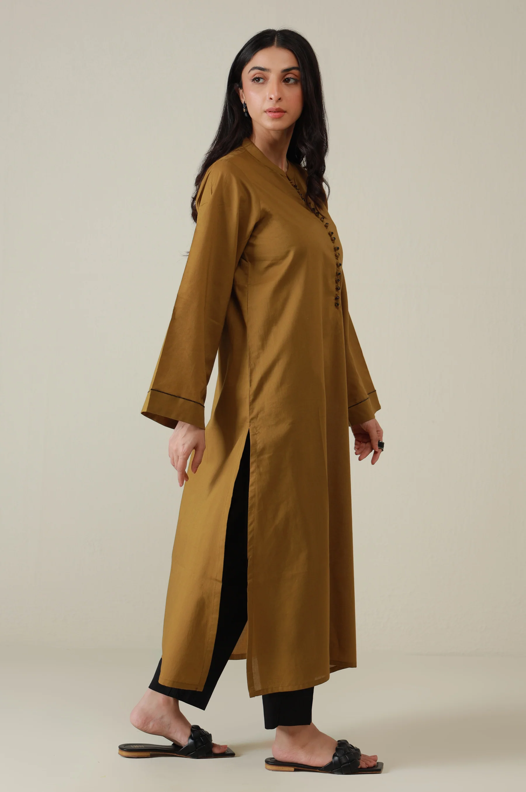 Stitched 2 Piece Stylized Cambric Suit - Image 4