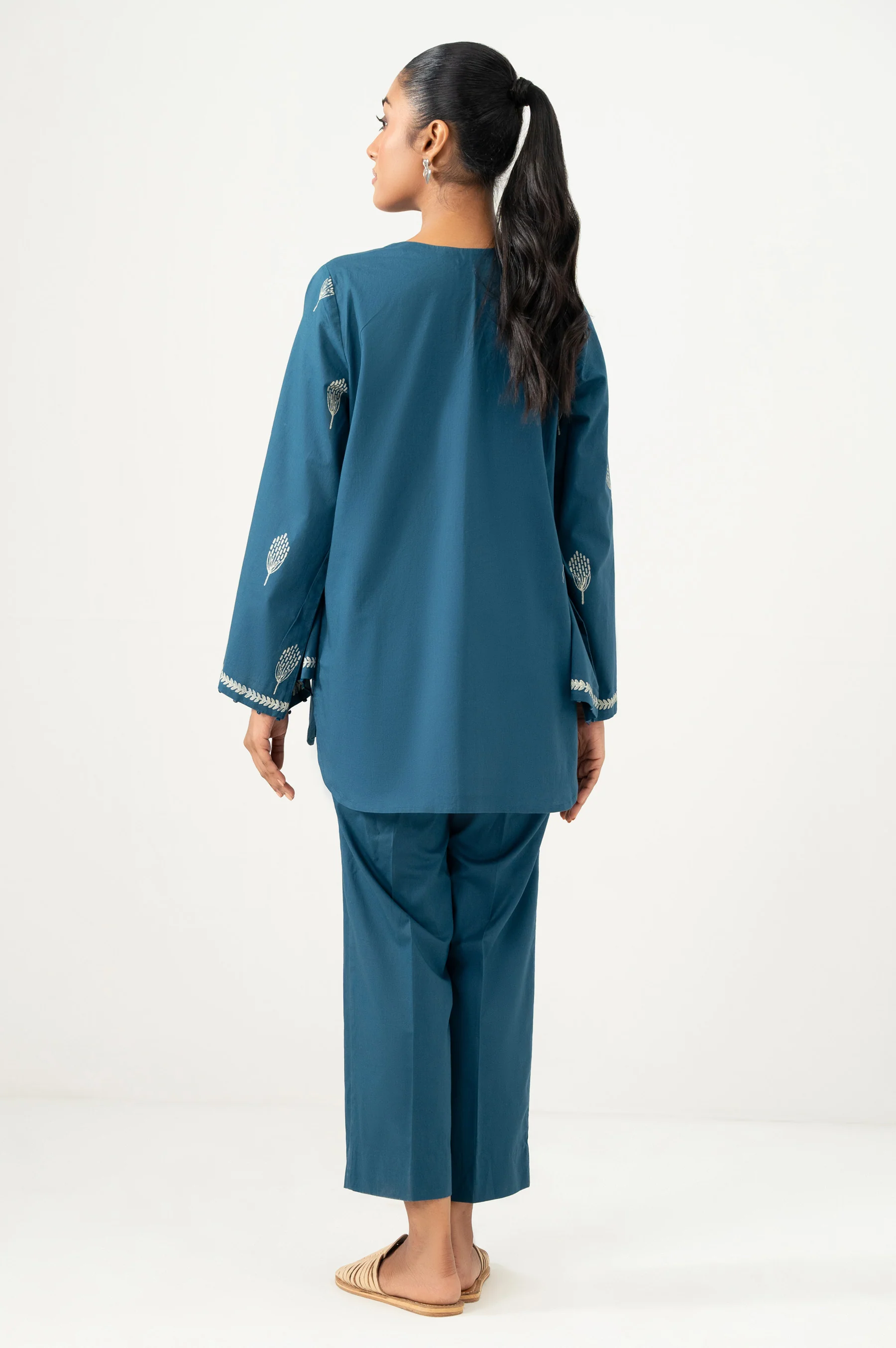 Stitched 2 Piece Stylized Cambric Suit - Image 4