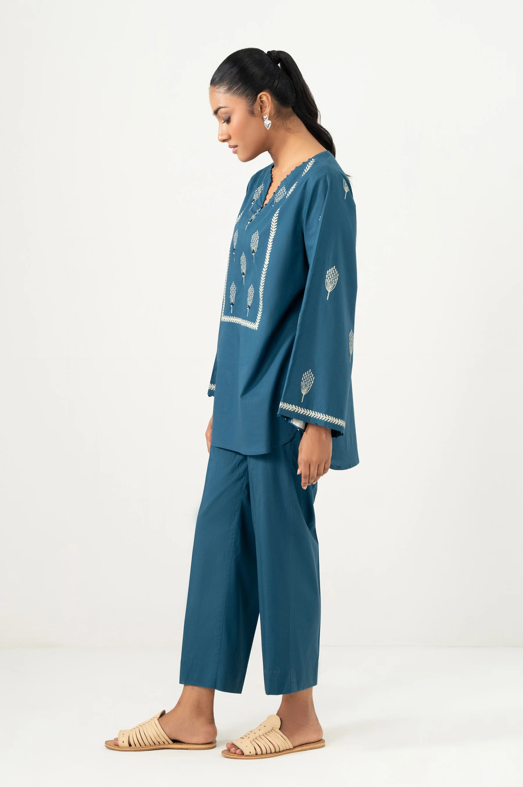 Stitched 2 Piece Stylized Cambric Suit - Image 5