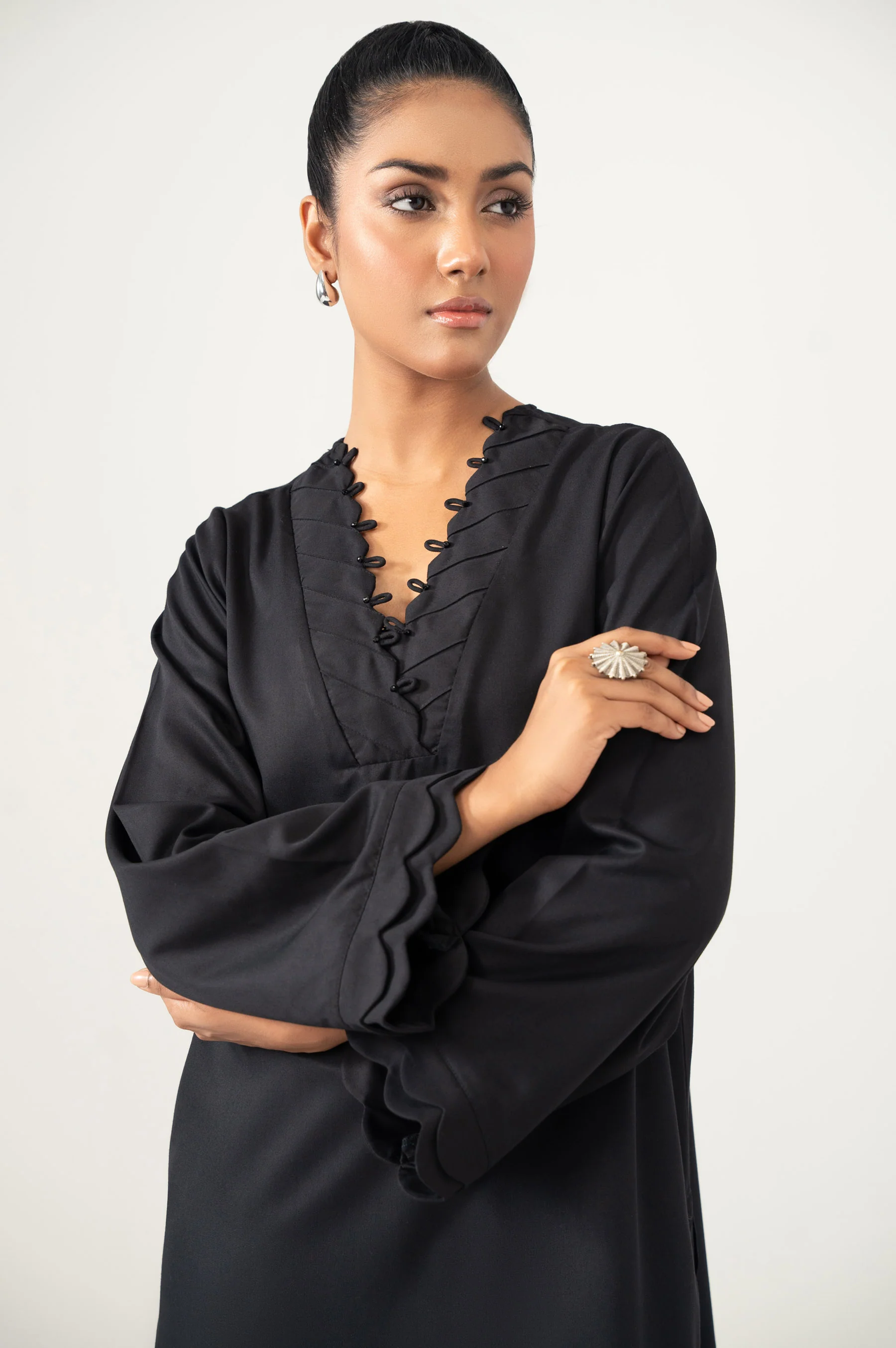 STITCHED STYLIZED SHIRT BOTTOM - Image 2