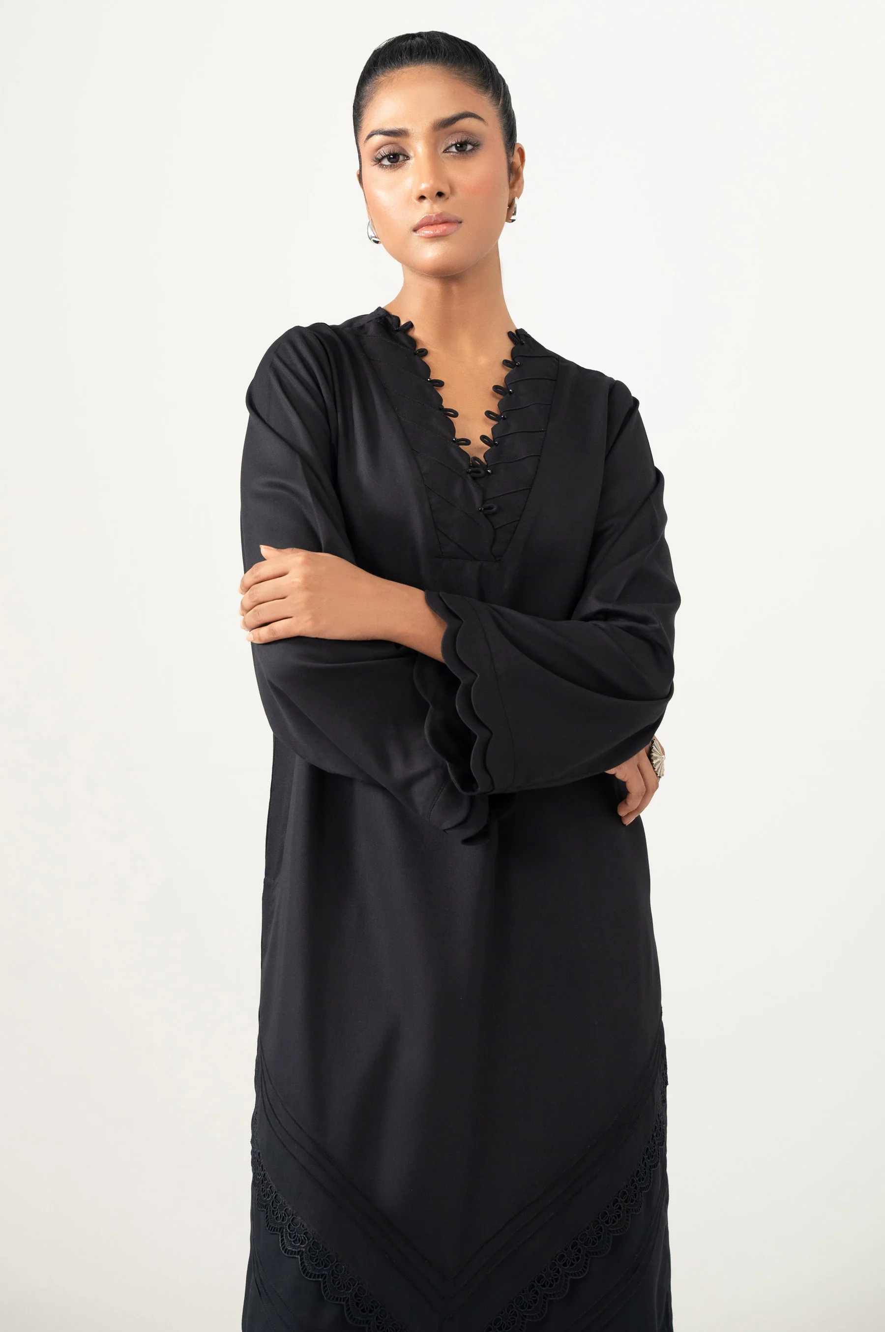 STITCHED STYLIZED SHIRT BOTTOM - Image 5