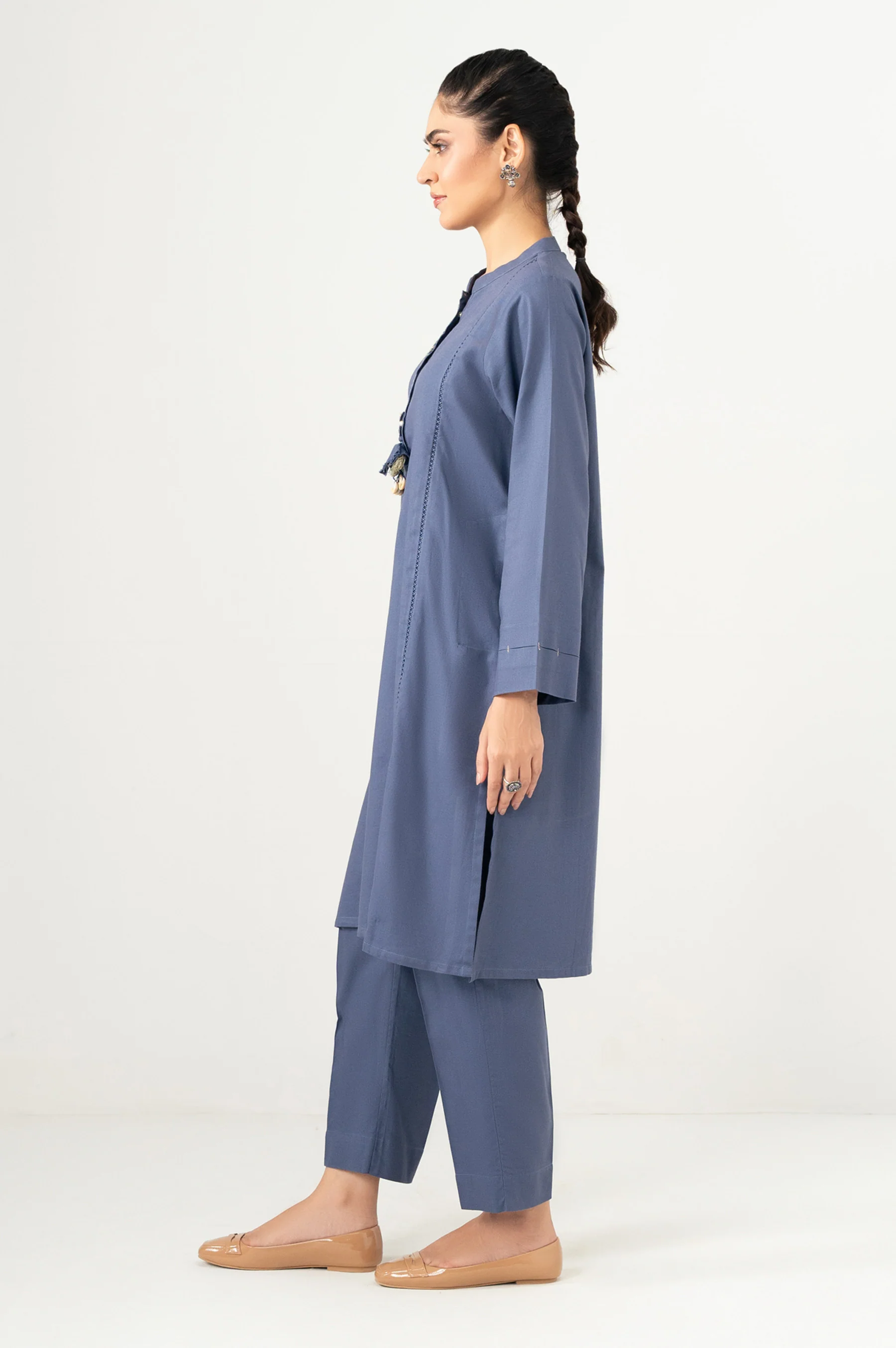 STITCHED STYLIZED SHIRT BOTTOM - Image 4