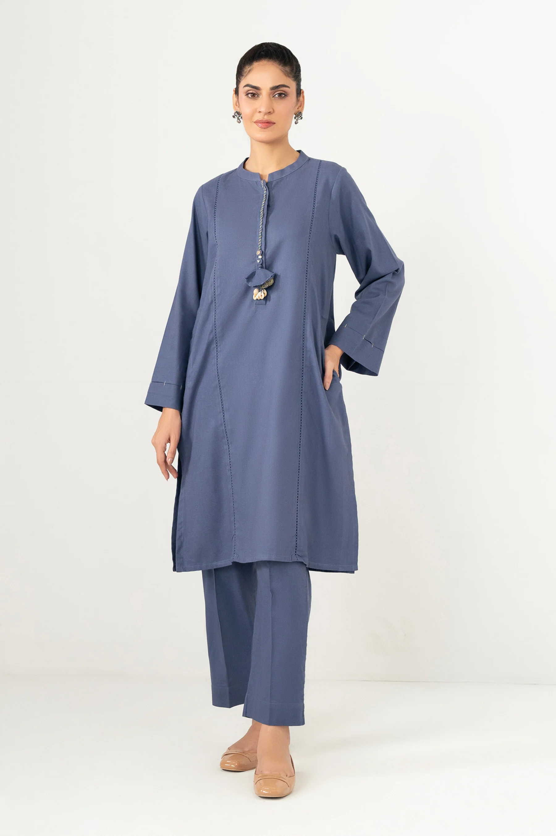 STITCHED STYLIZED SHIRT BOTTOM - Image 6