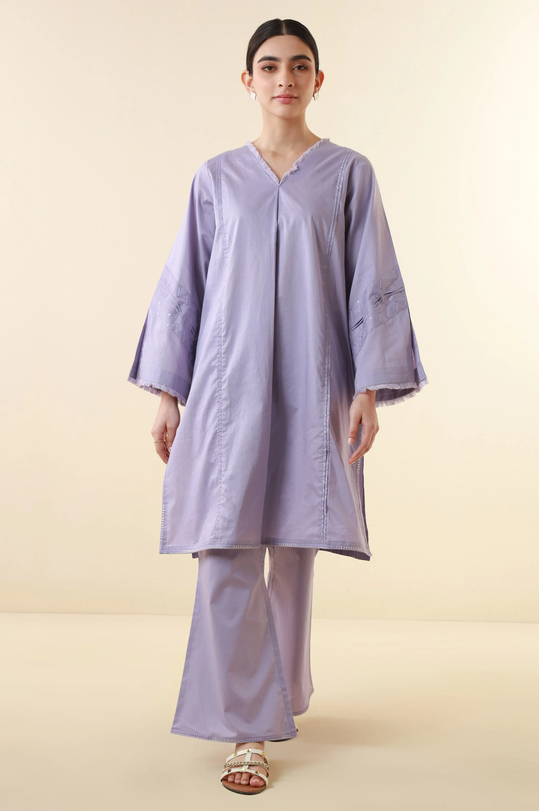 Stitched 2 Piece Stylized Tencel Suit