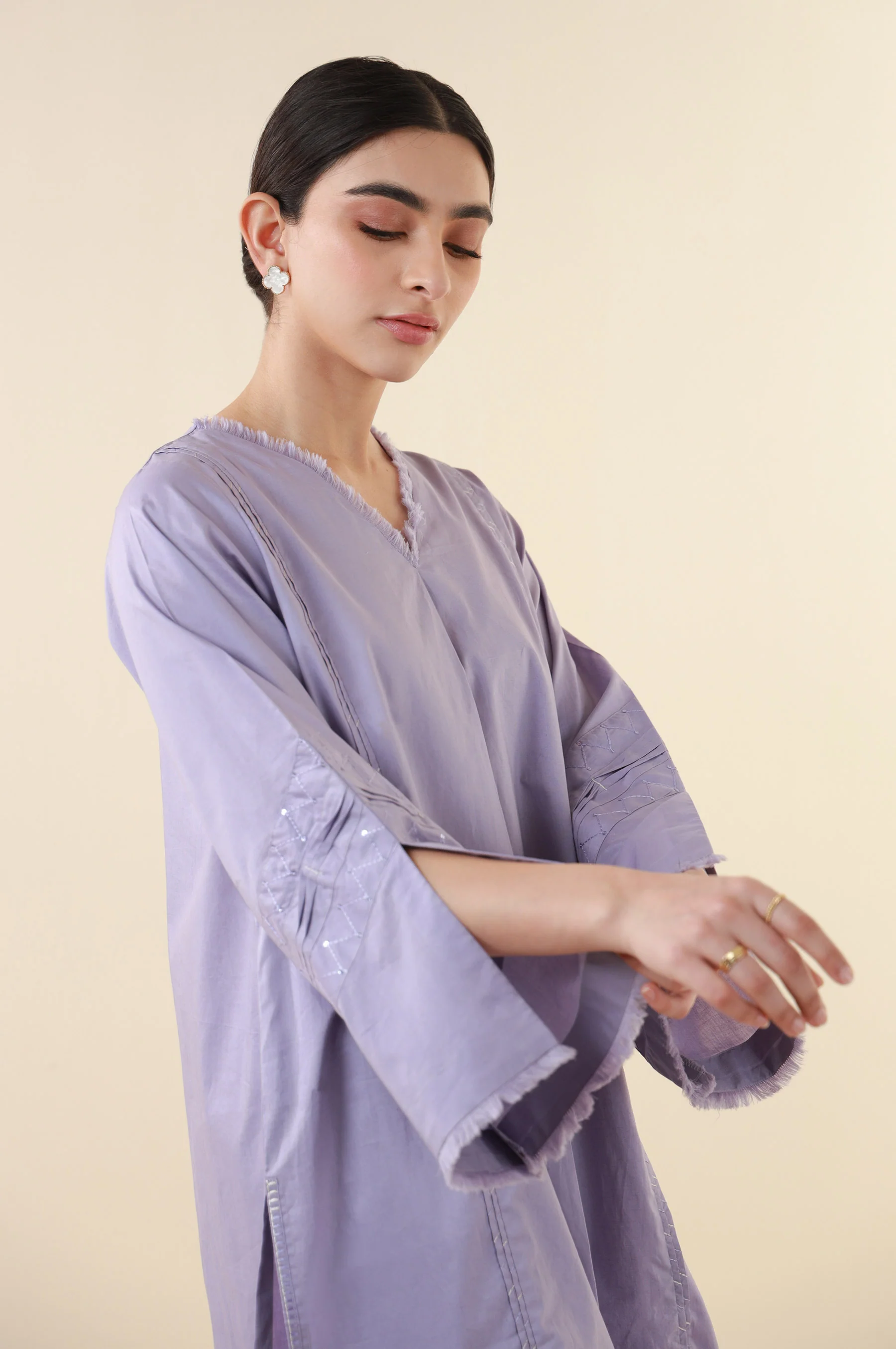 Stitched 2 Piece Stylized Tencel Suit - Image 3