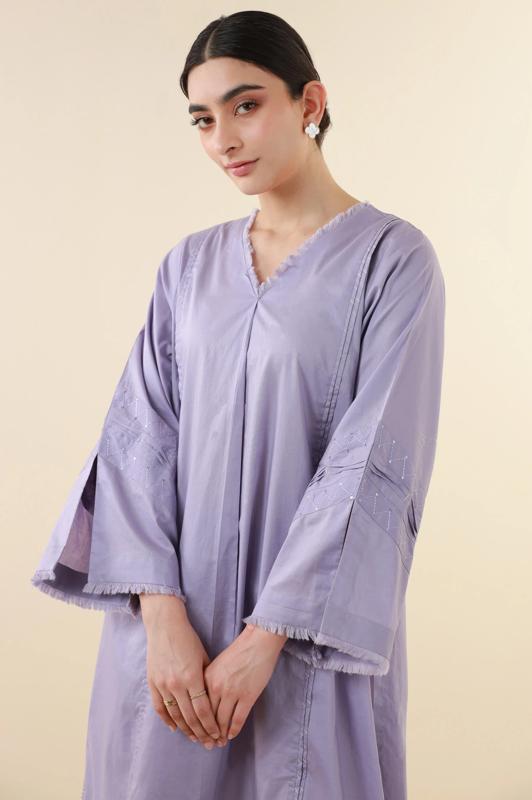 Stitched 2 Piece Stylized Tencel Suit - Image 5