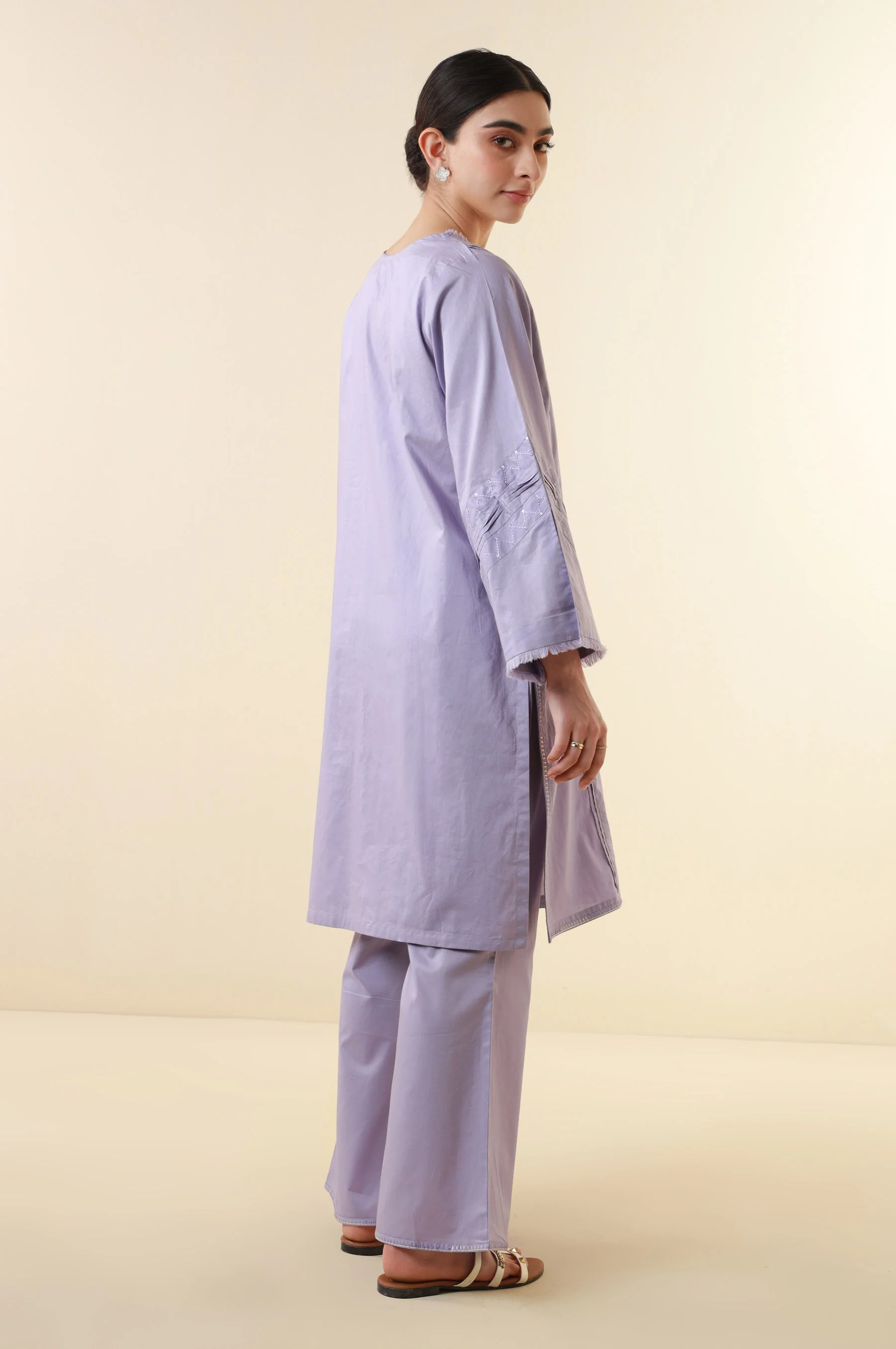 Stitched 2 Piece Stylized Tencel Suit - Image 6