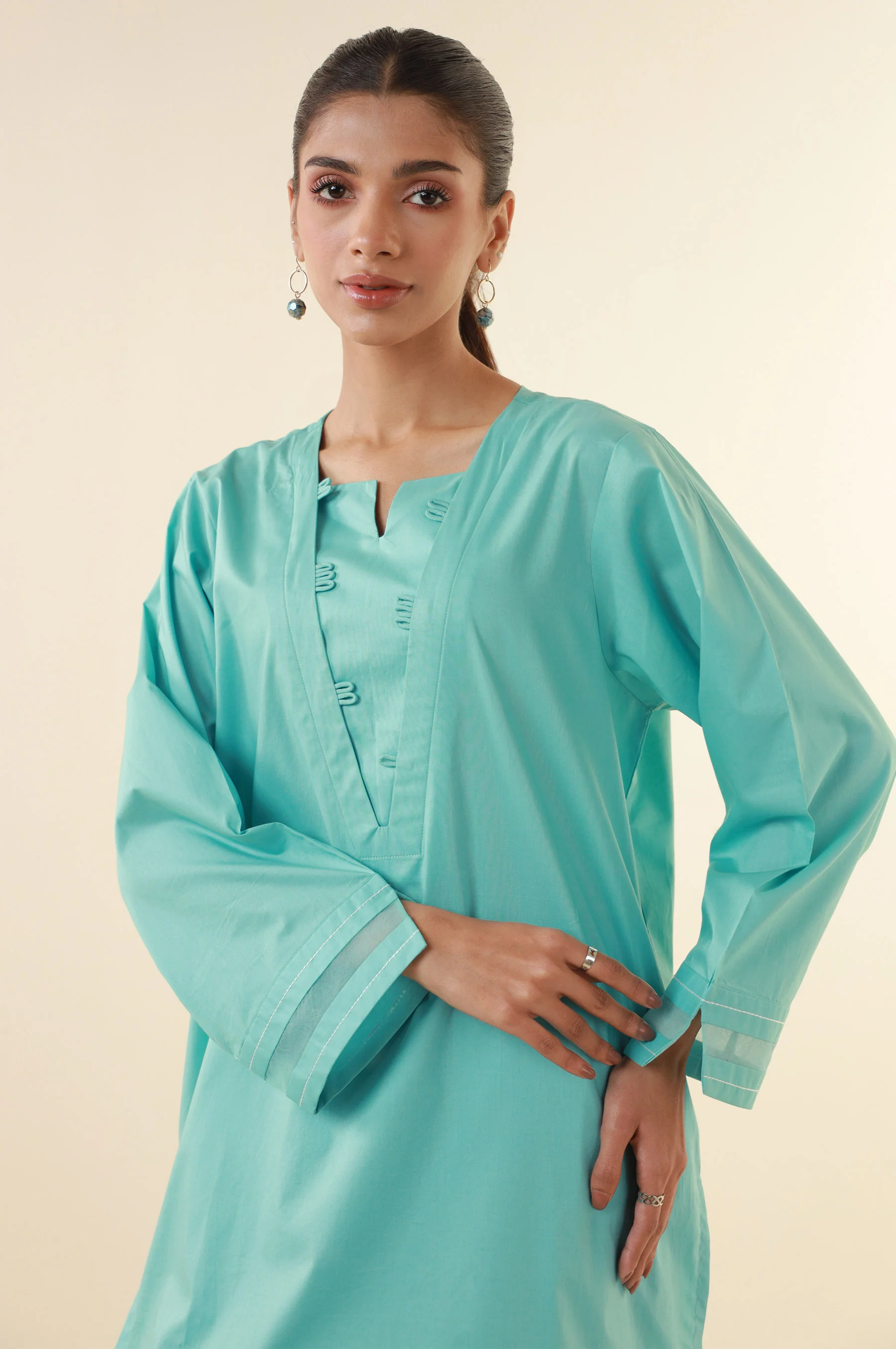 Stitched 2 Piece Stylized Tencel Suit - Image 4