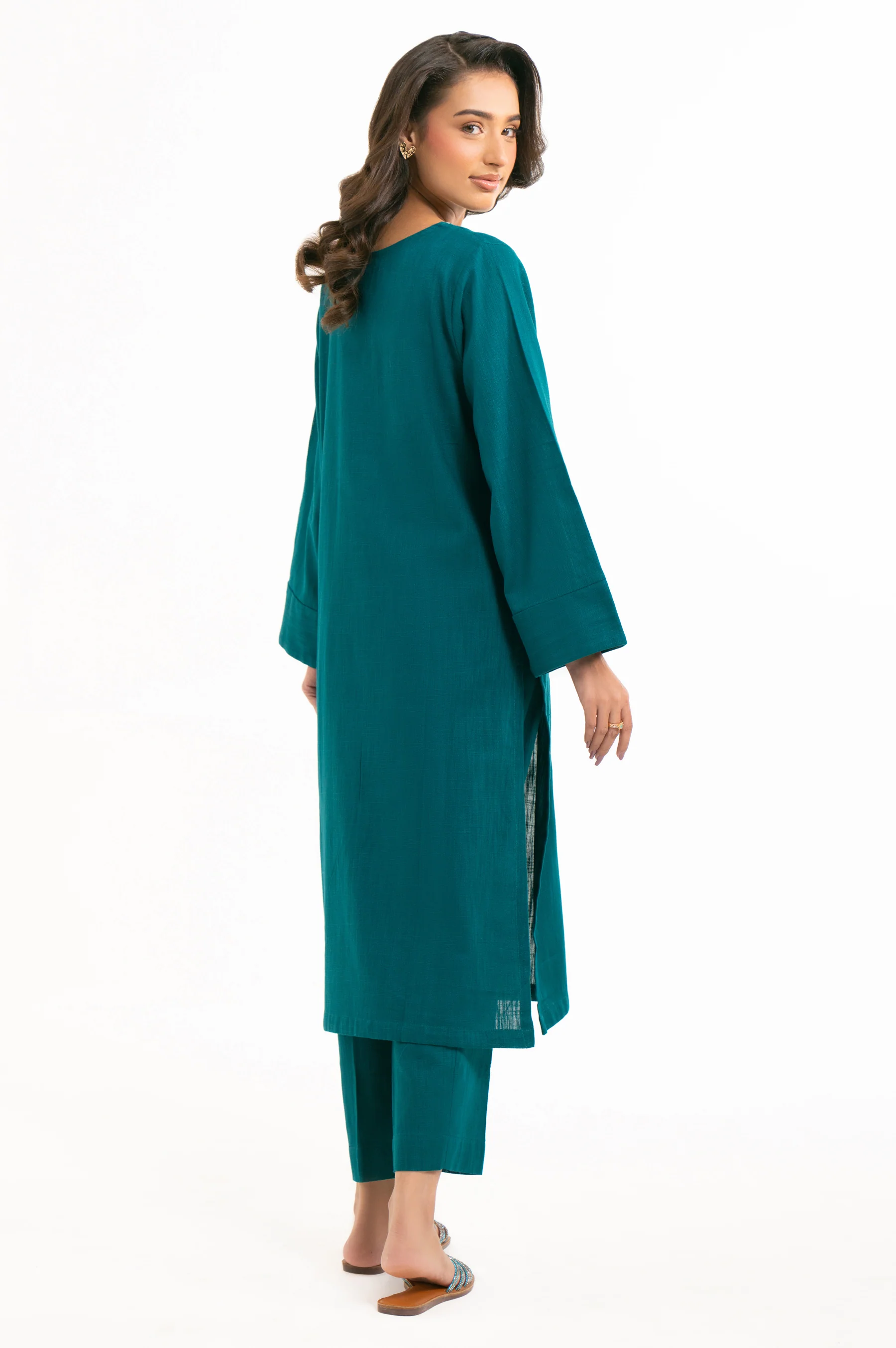 STITCHED EMBROIDERED SHIRT BOTTOM - Image 3