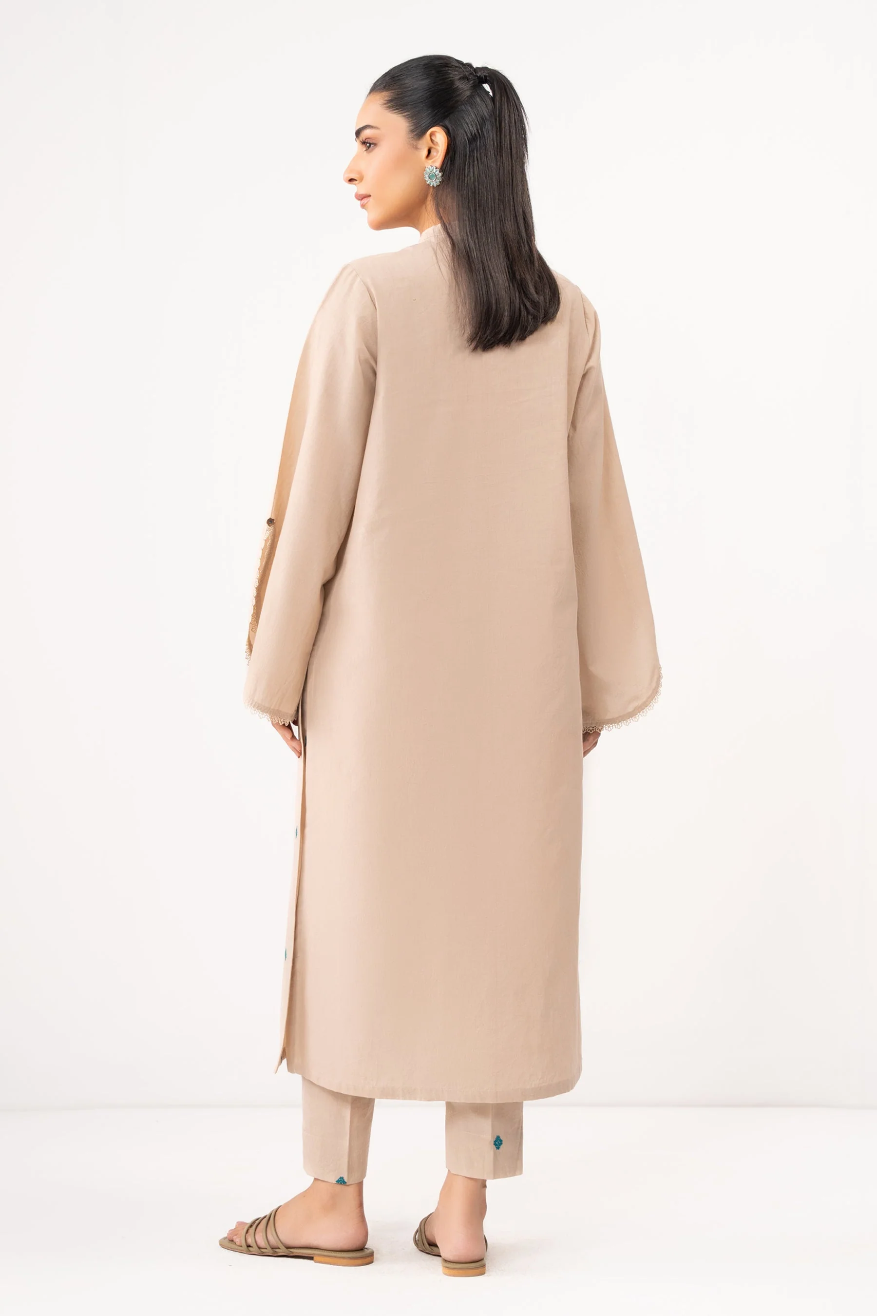 STITCHED EMBROIDERED TENCEL SUIT (FACTORY E-OUTLET) - Image 4