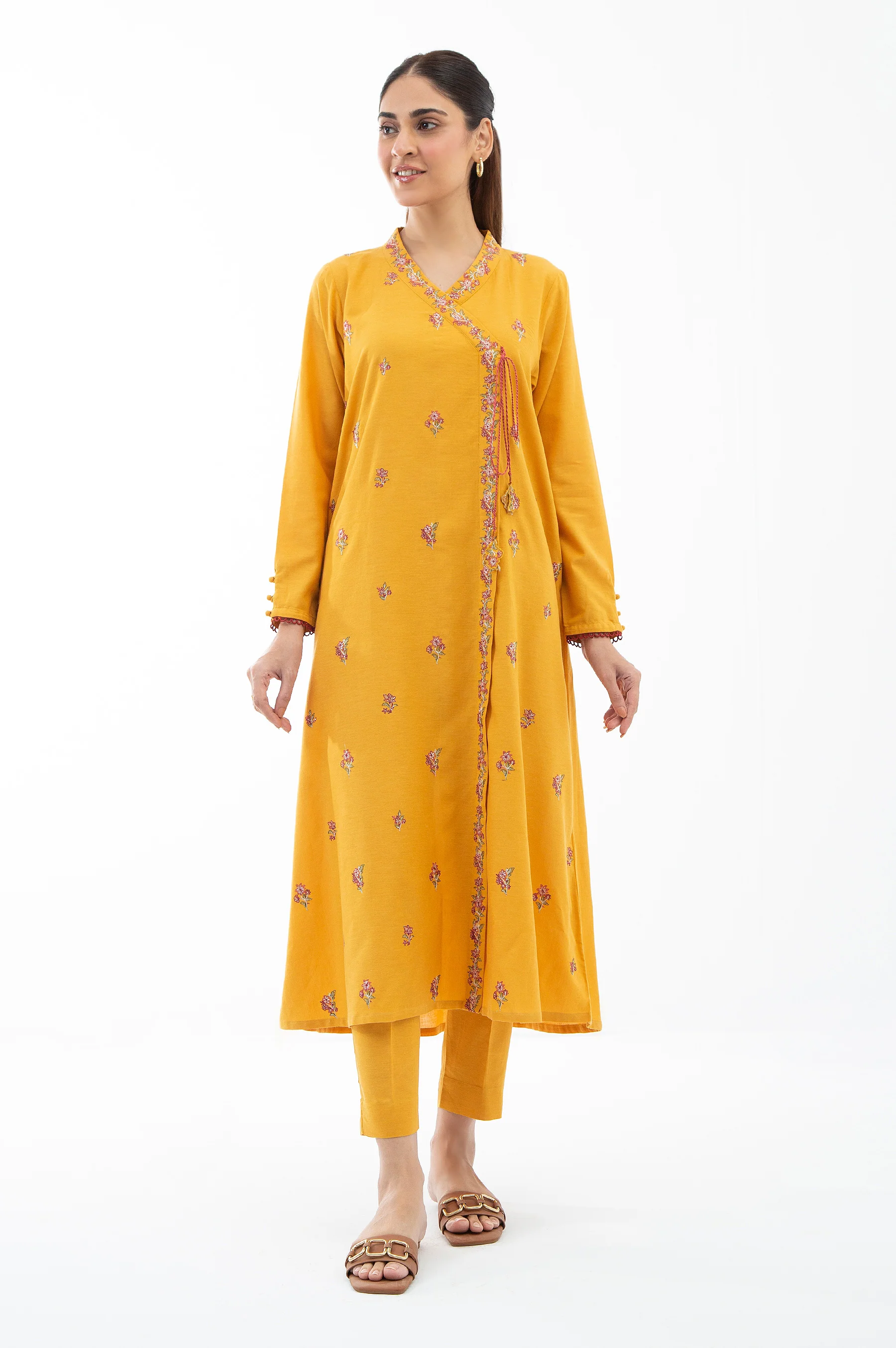 EMBROIDERED CAMBRIC STITCHED SHIRT BOTTOM
