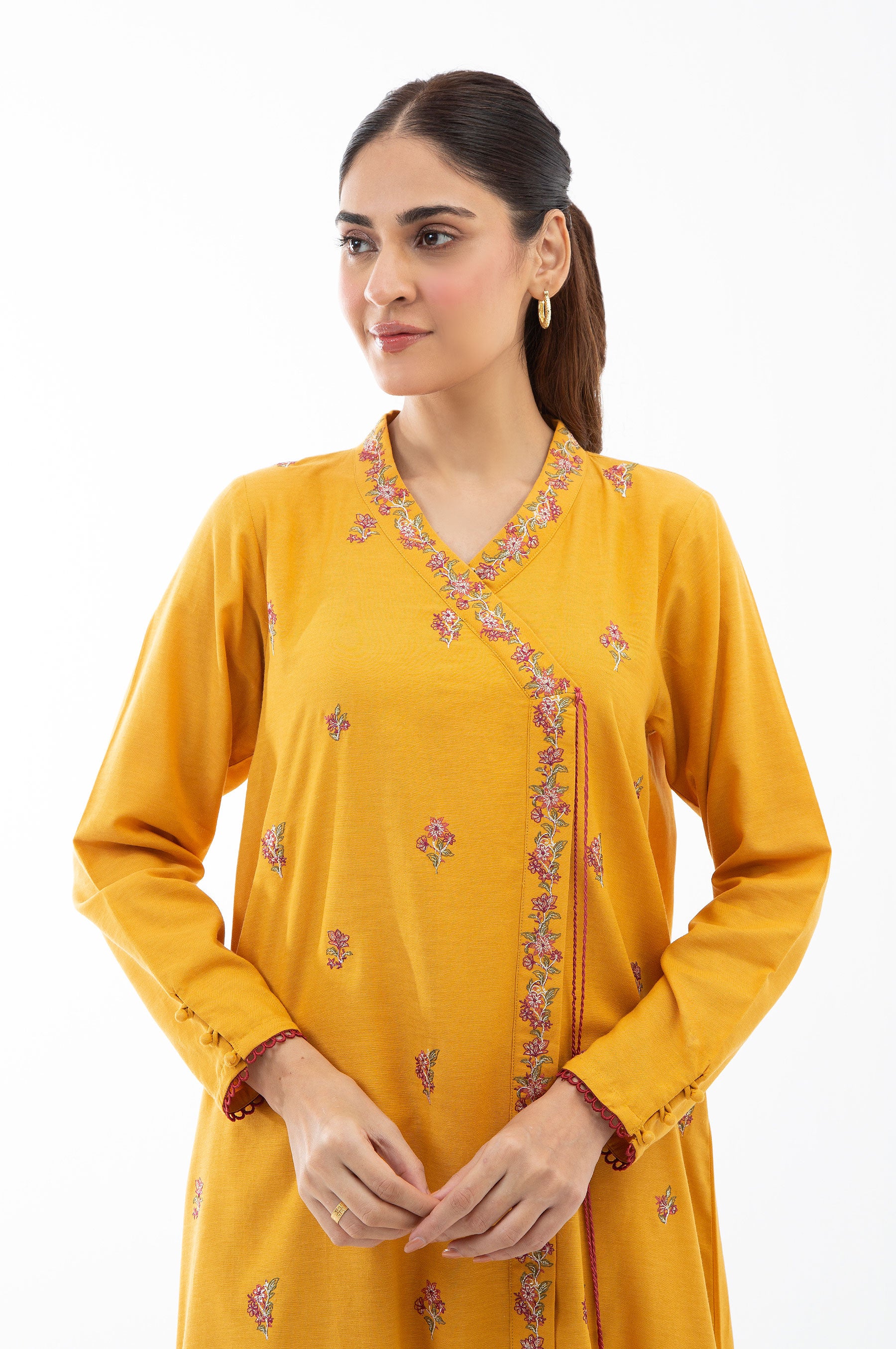 EMBROIDERED CAMBRIC STITCHED SHIRT BOTTOM - Image 3