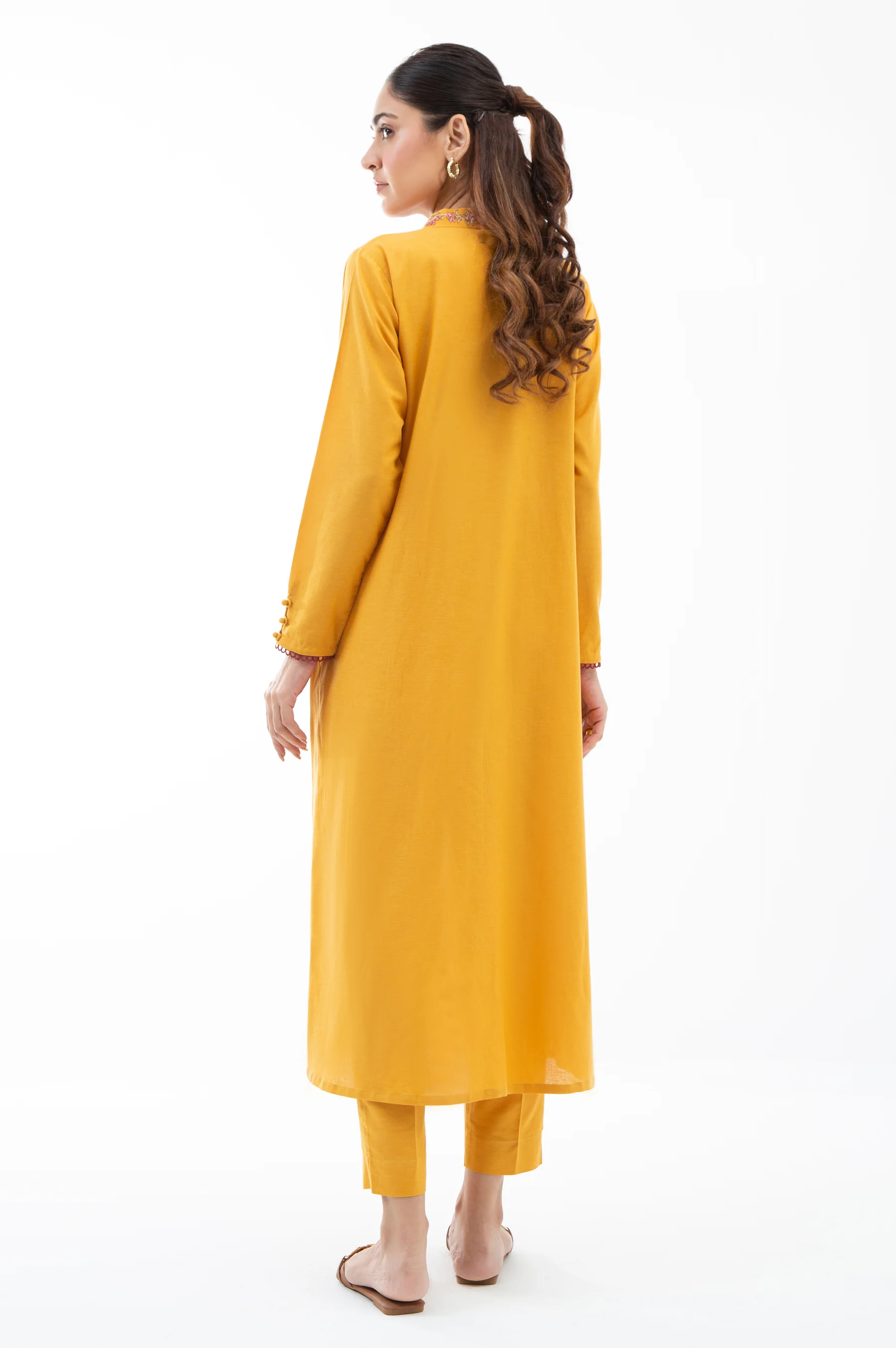 EMBROIDERED CAMBRIC STITCHED SHIRT BOTTOM - Image 6