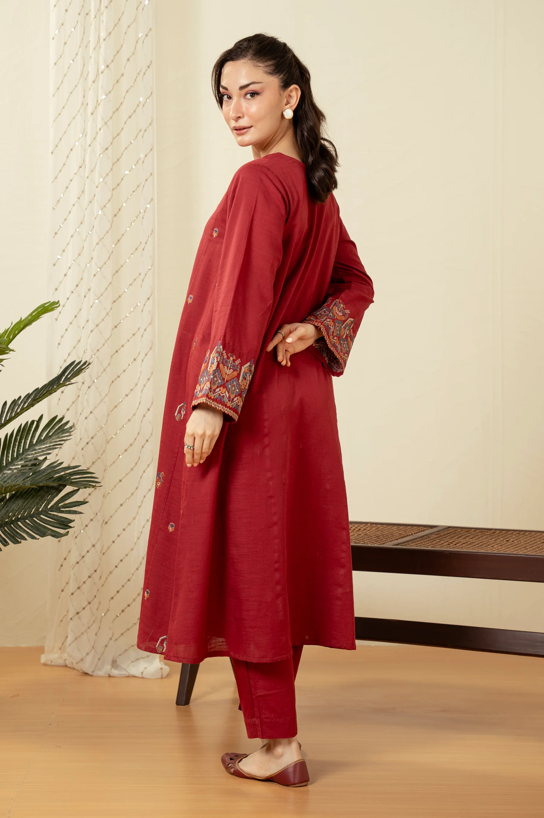 STITCHED EMBROIDERED SHIRT BOTTOM - Image 5