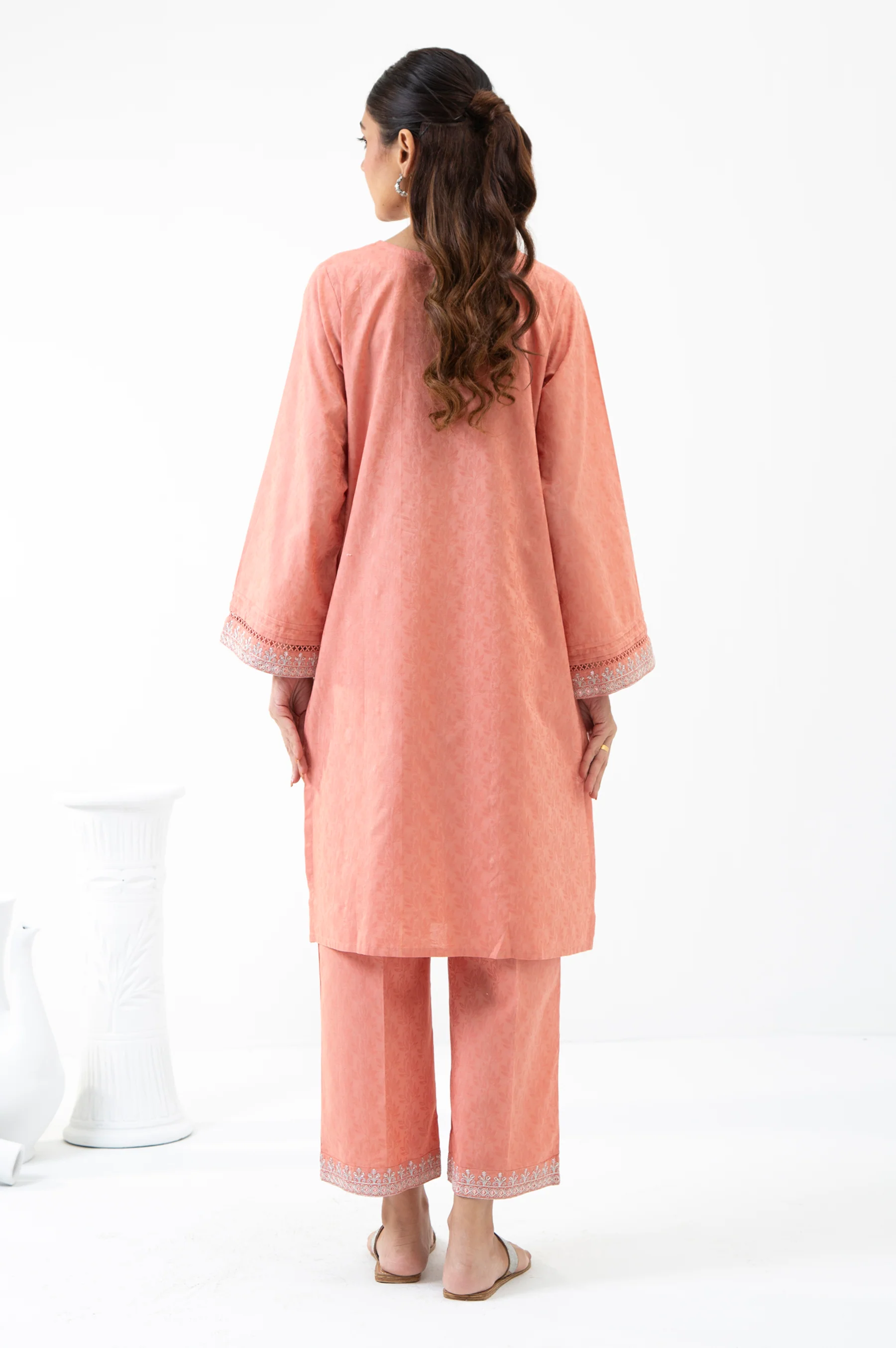 STITCHED EMBROIDERED SHIRT BOTTOM - Image 6