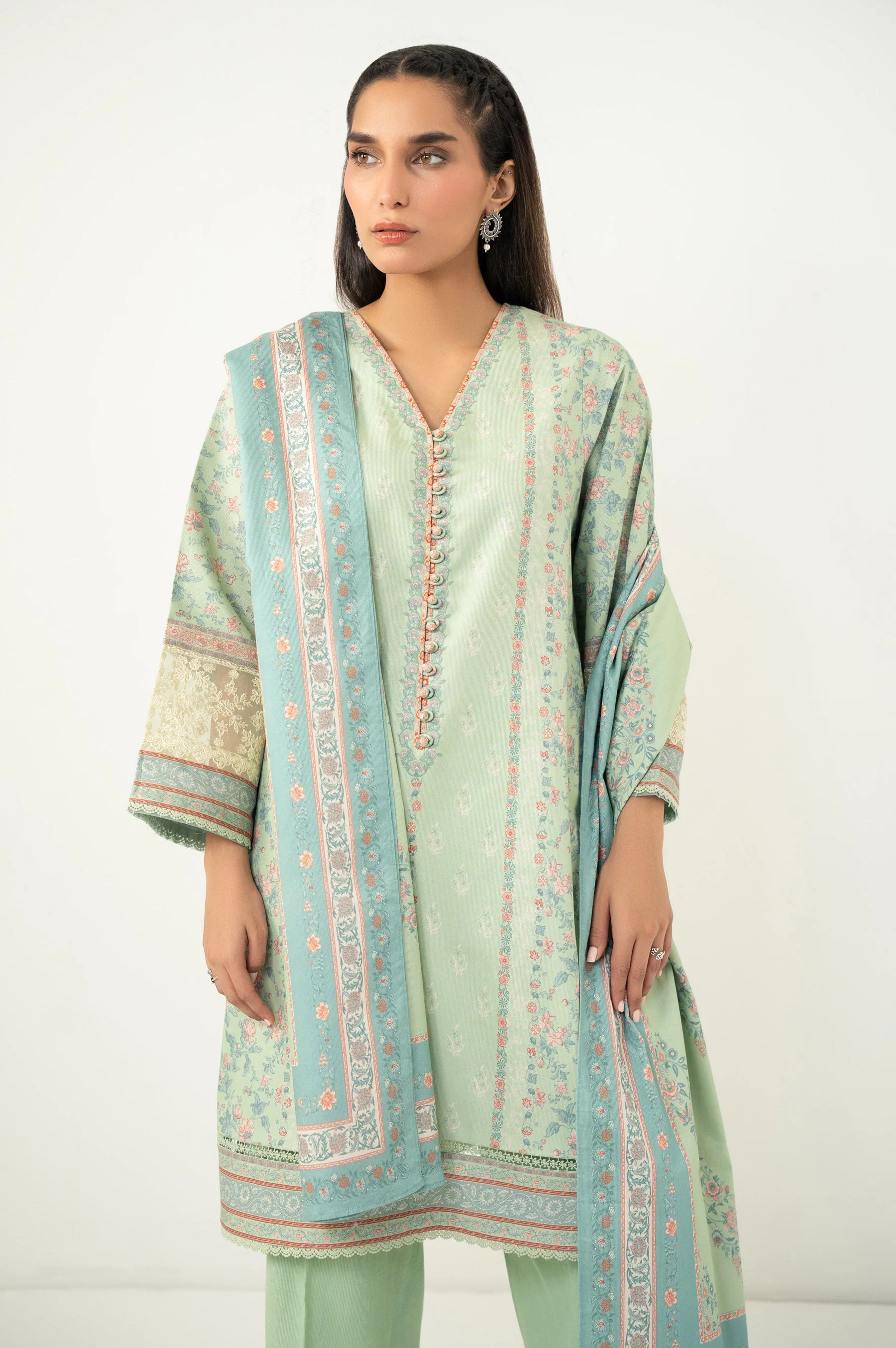 EMBROIDERED COTTEL STITCHED SHIRT BOTTOM - Image 5