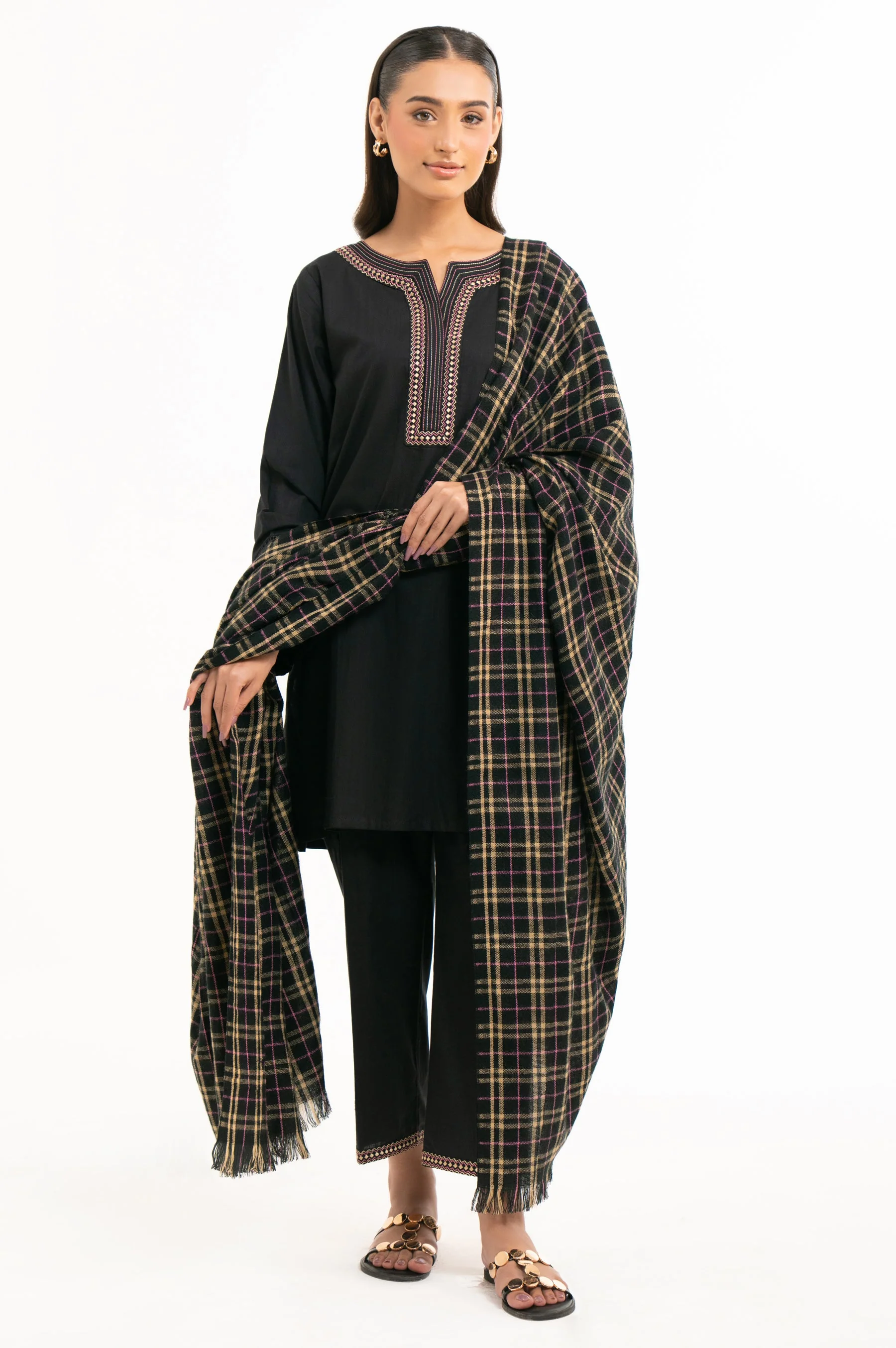 EMBROIDERED BOTH SIDE SLUB STITCHED SHIRT BOTTOM - Image 4