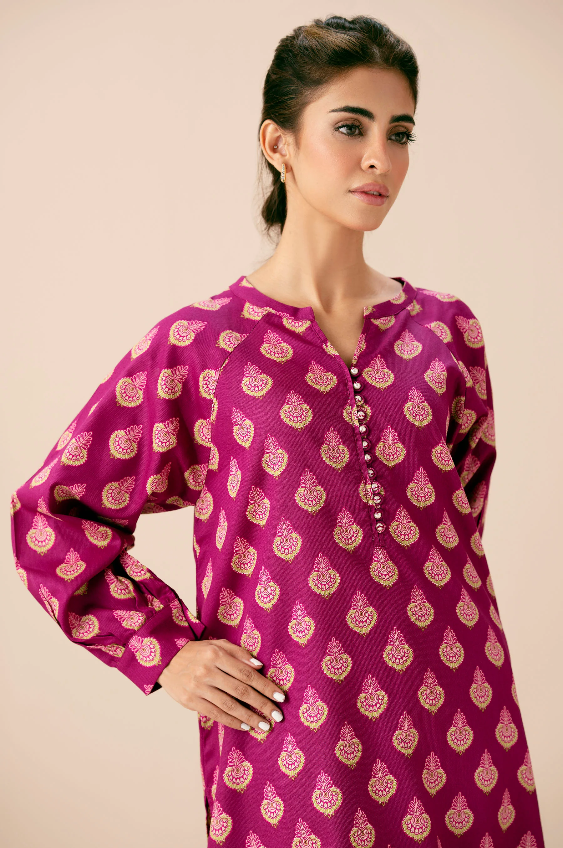 STITCHED PRINTED SHIRT BOTTOM - Image 5