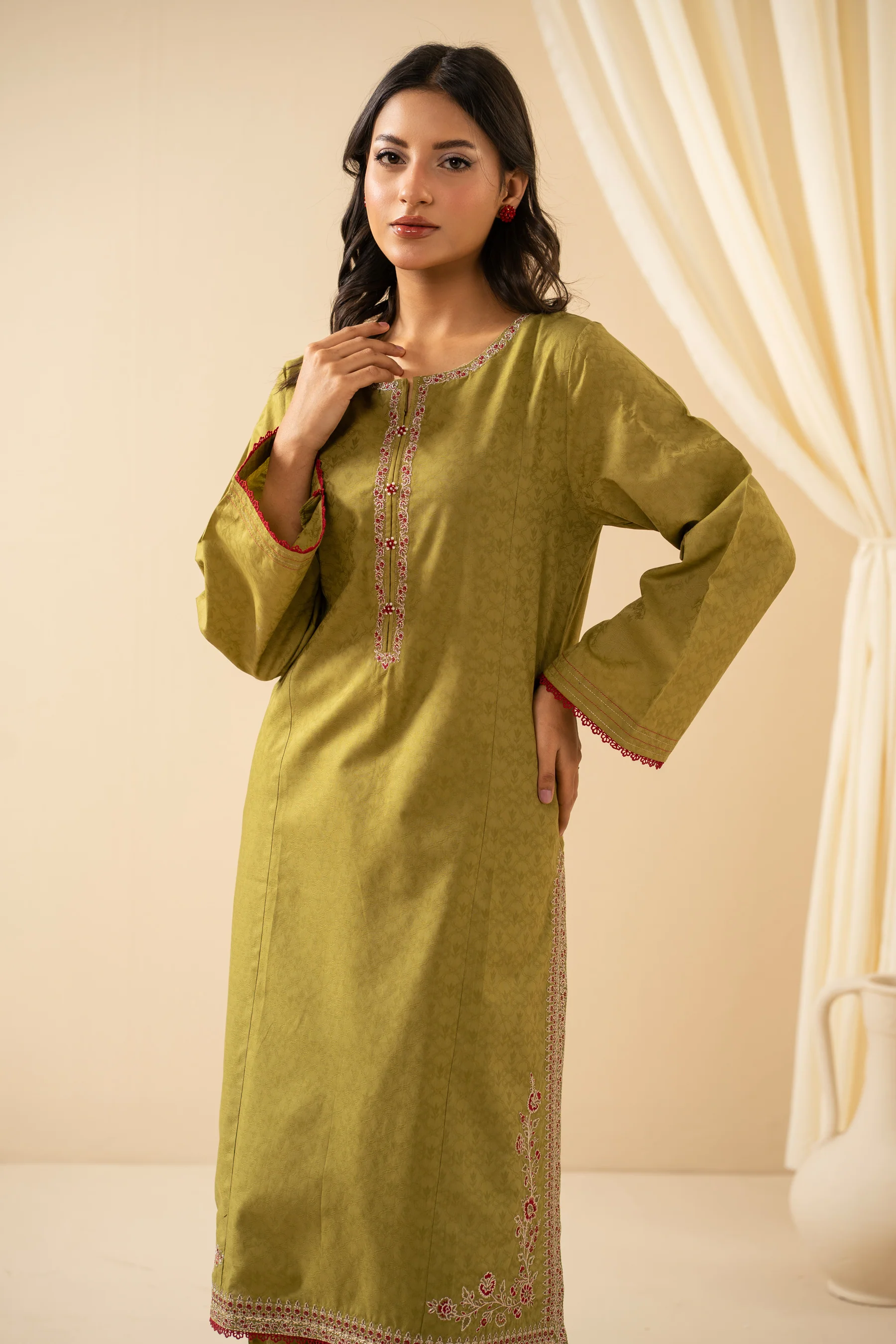 STITCHED EMBROIDERED JACQUARD SUIT - Image 4
