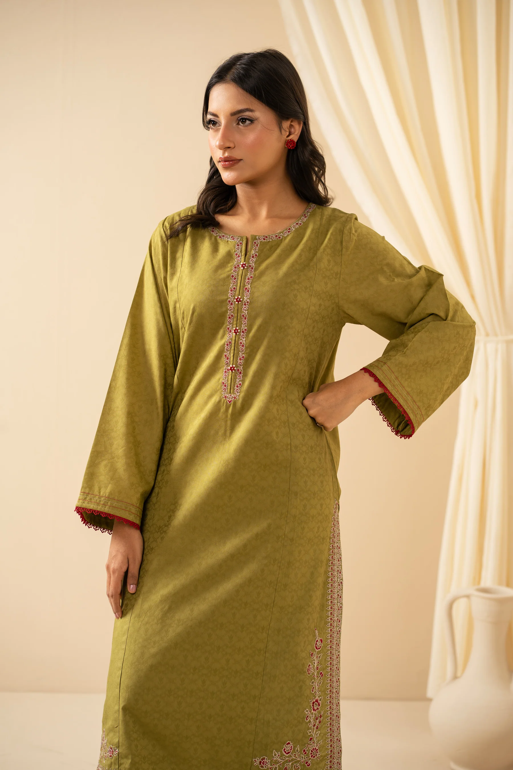 STITCHED EMBROIDERED JACQUARD SUIT - Image 5