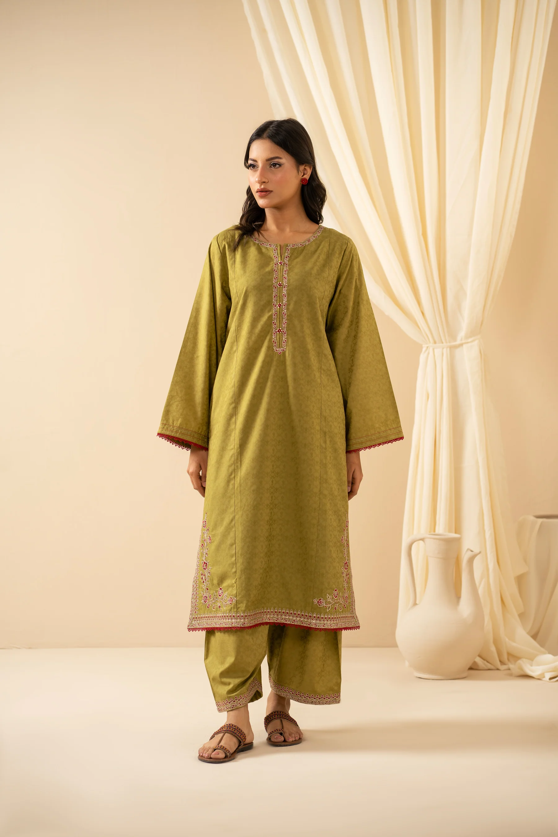STITCHED EMBROIDERED JACQUARD SUIT - Image 6