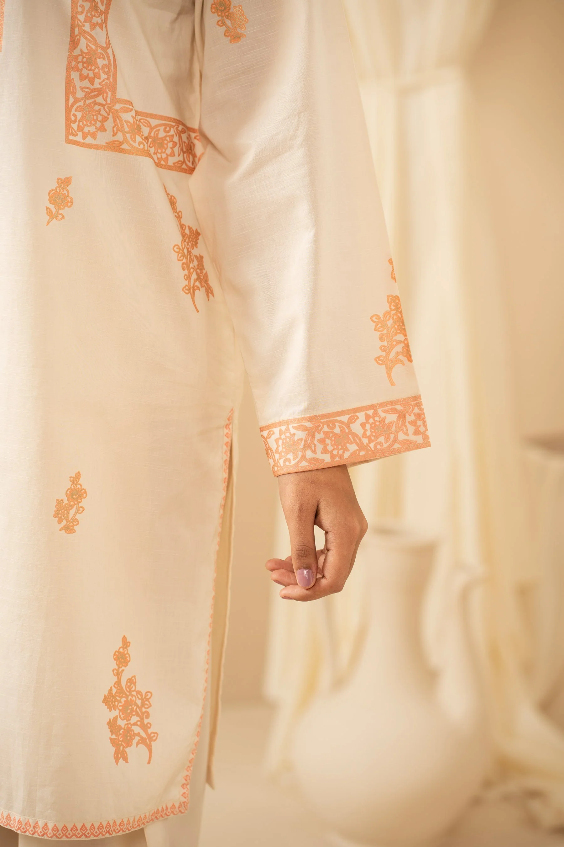 STITCHED PRINTED SLUB SUIT (FACTORY E-OUTLET) - Image 2