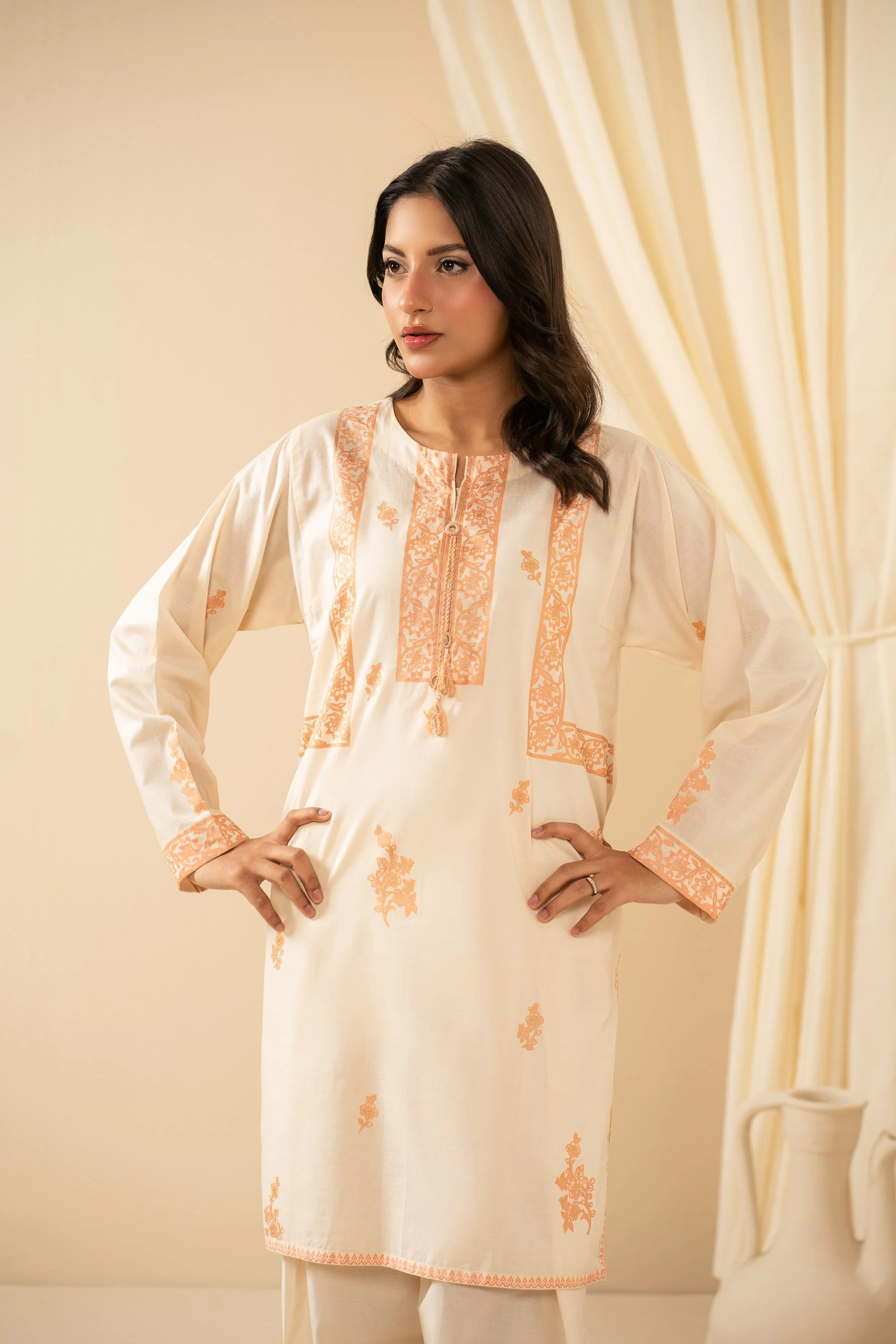STITCHED PRINTED SLUB SUIT (FACTORY E-OUTLET) - Image 4