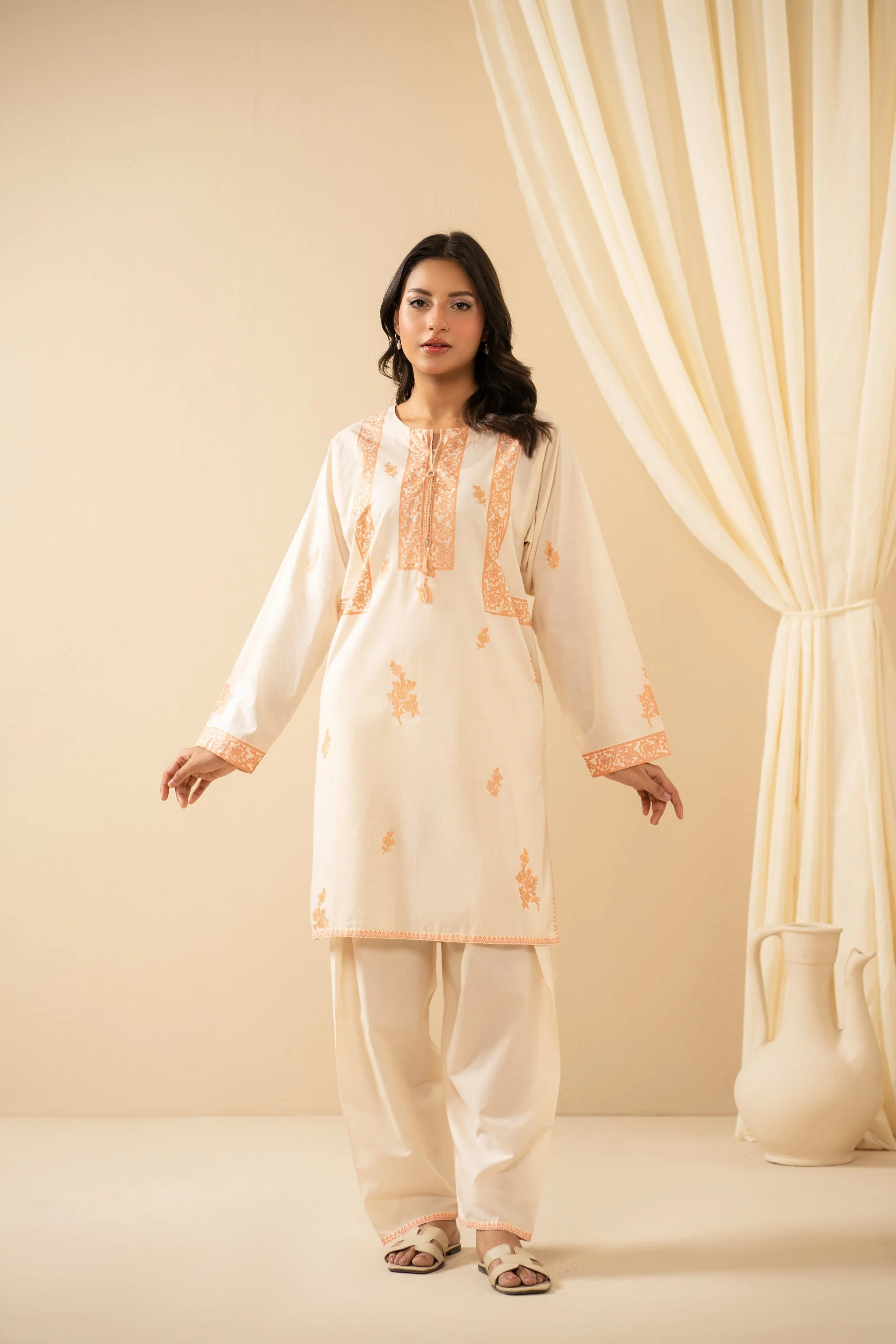 STITCHED PRINTED SLUB SUIT (FACTORY E-OUTLET) - Image 5
