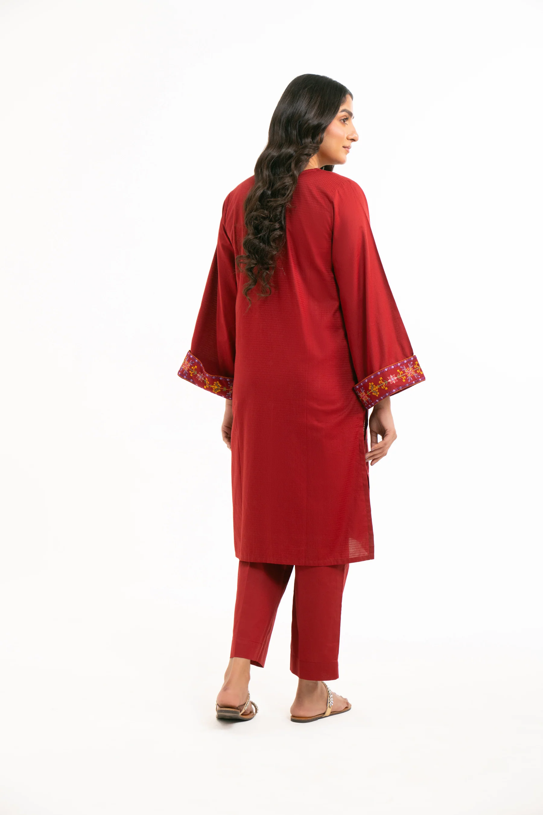 STITCHED 2PC EMBROIDERED SUIT - Image 6