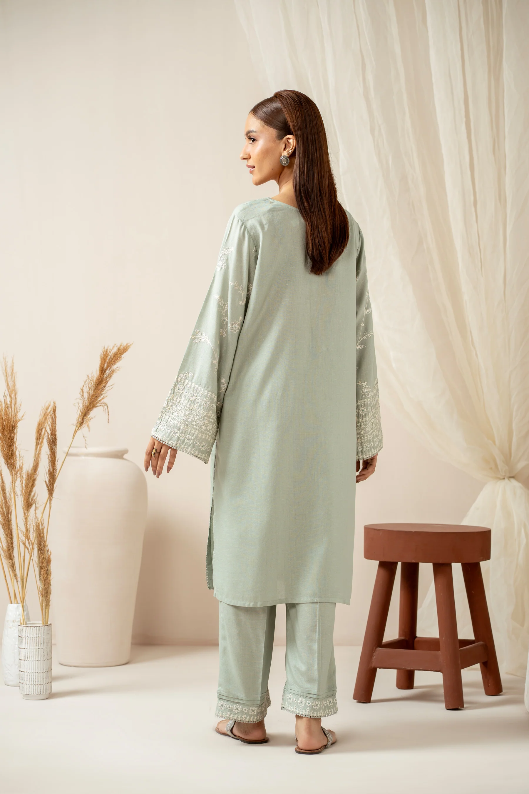 STITCHED EMBROIDERED SHIRT BOTTOM - Image 7