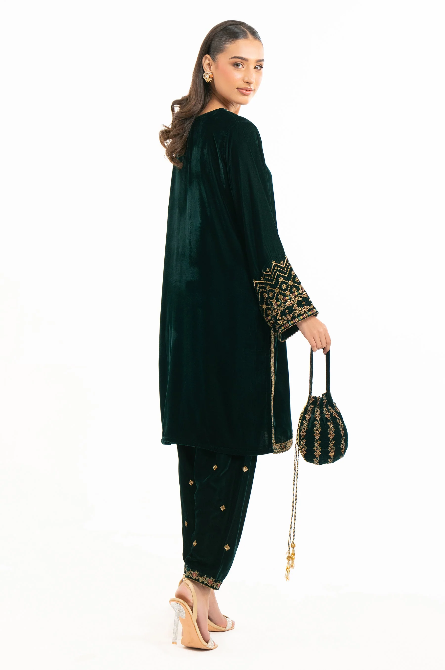 EMBROIDERED VELVET SHIRT & BOTTOM (FACTORY E-OUTLET) - Image 5