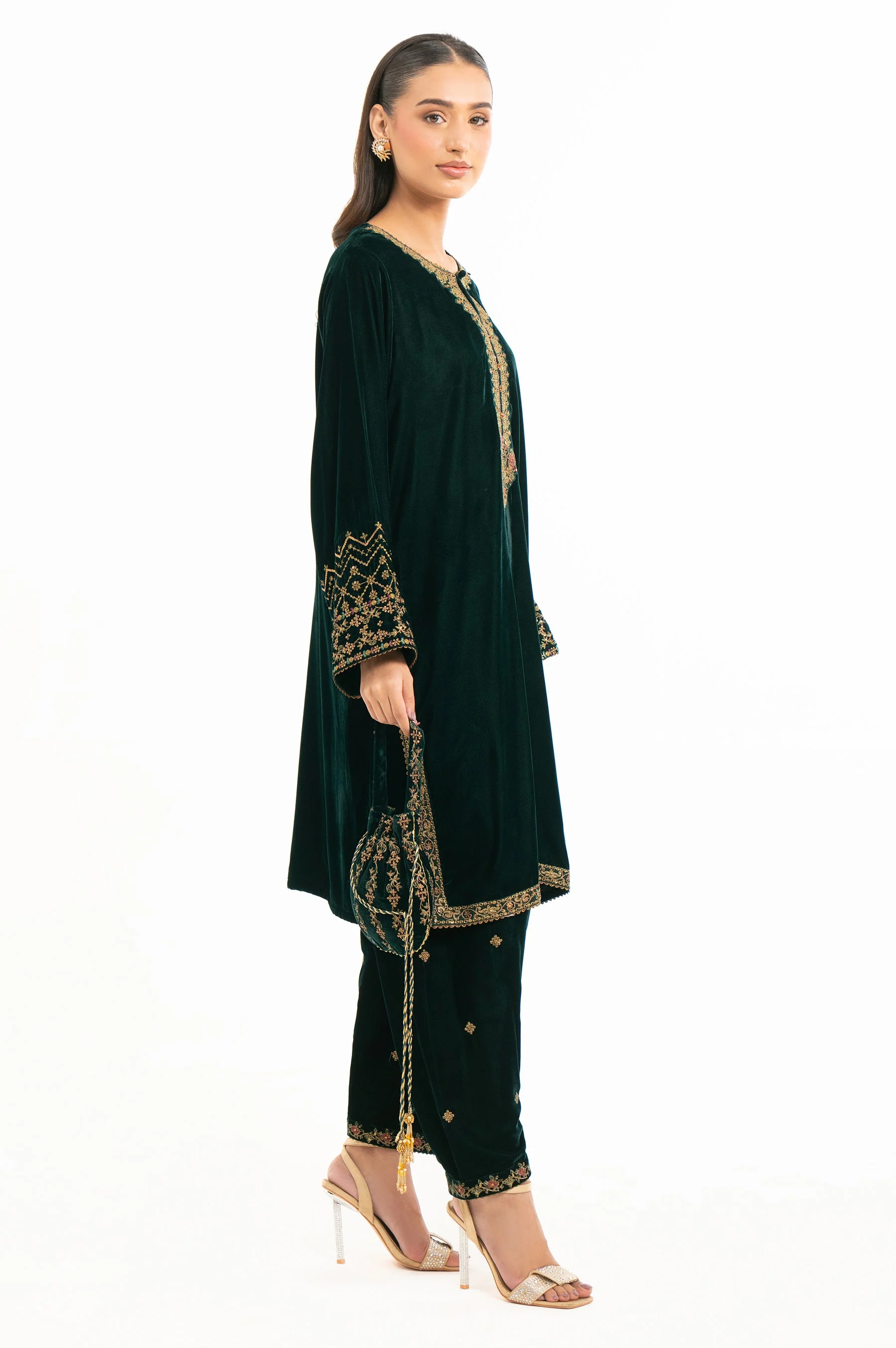 EMBROIDERED VELVET SHIRT & BOTTOM (FACTORY E-OUTLET) - Image 6