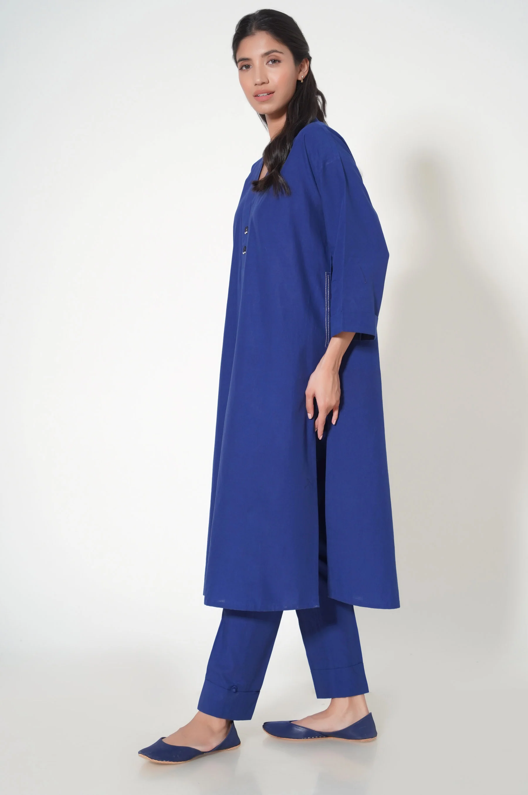 Stitched 2 Piece Stylised Tencel Suit - Image 2