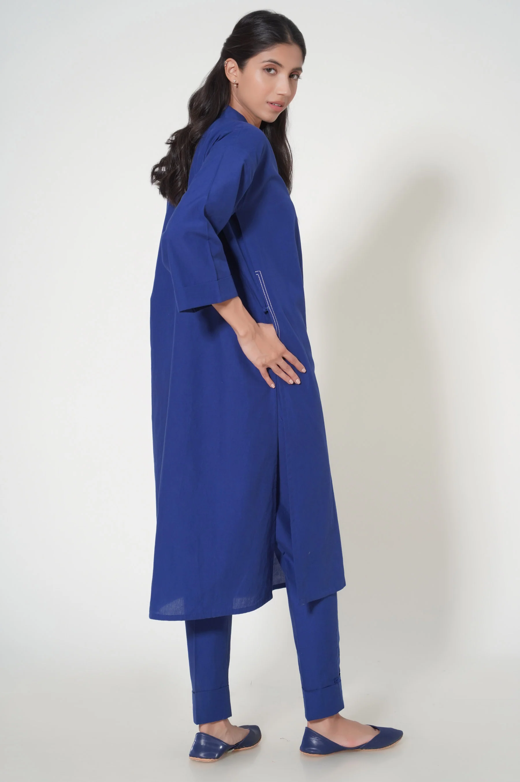 Stitched 2 Piece Stylised Tencel Suit - Image 3