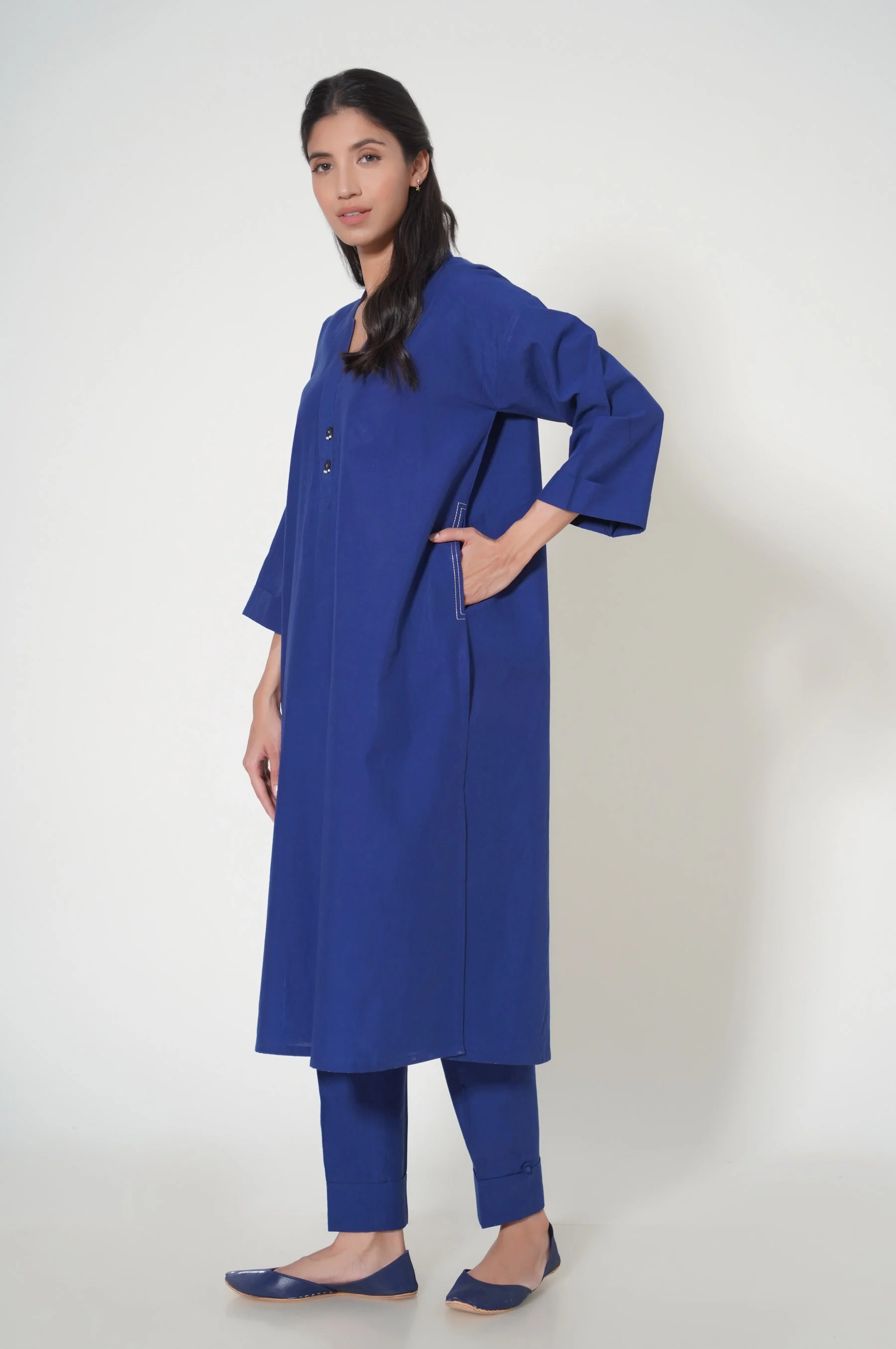 Stitched 2 Piece Stylised Tencel Suit - Image 4
