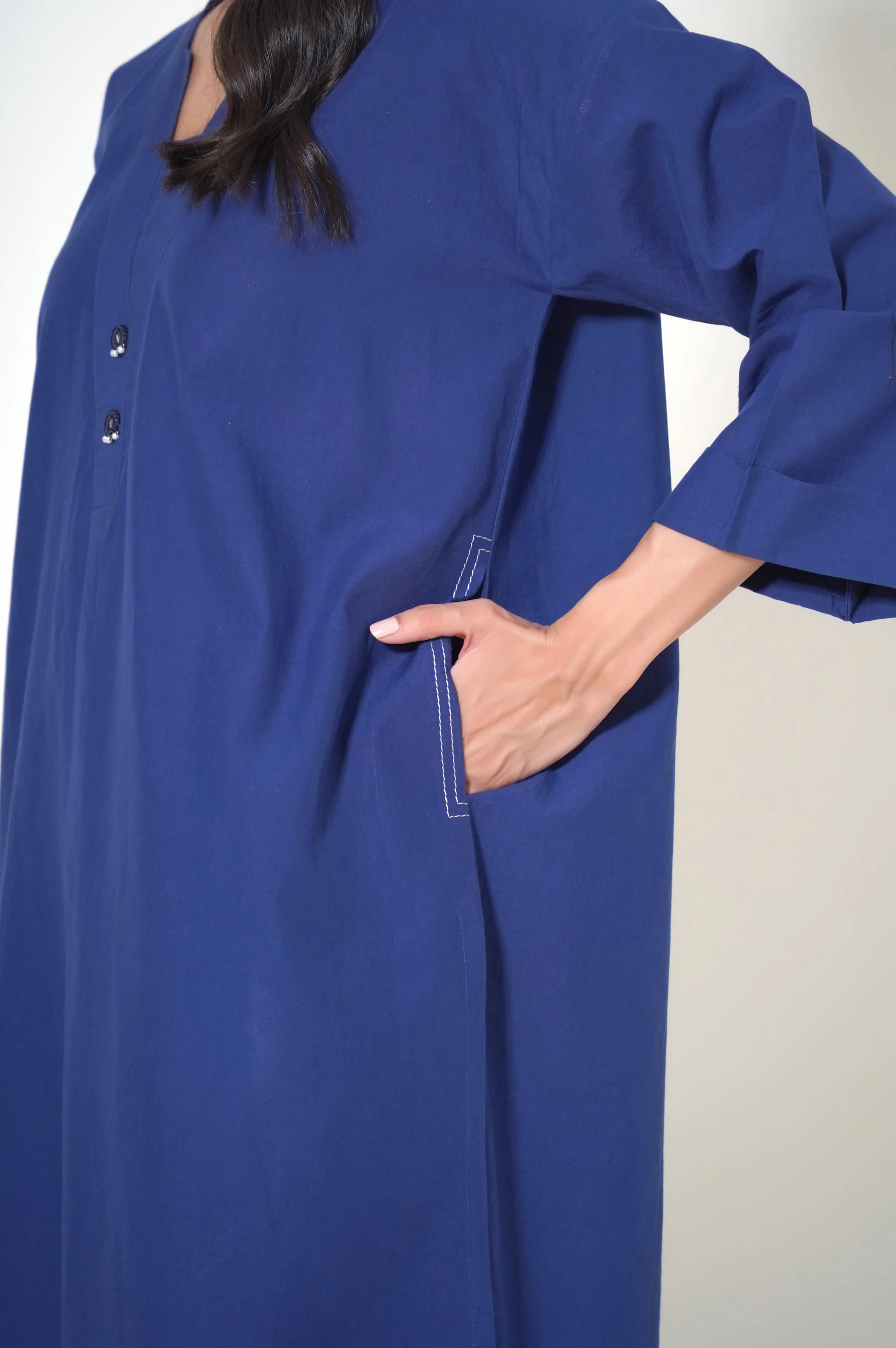 Stitched 2 Piece Stylised Tencel Suit - Image 5