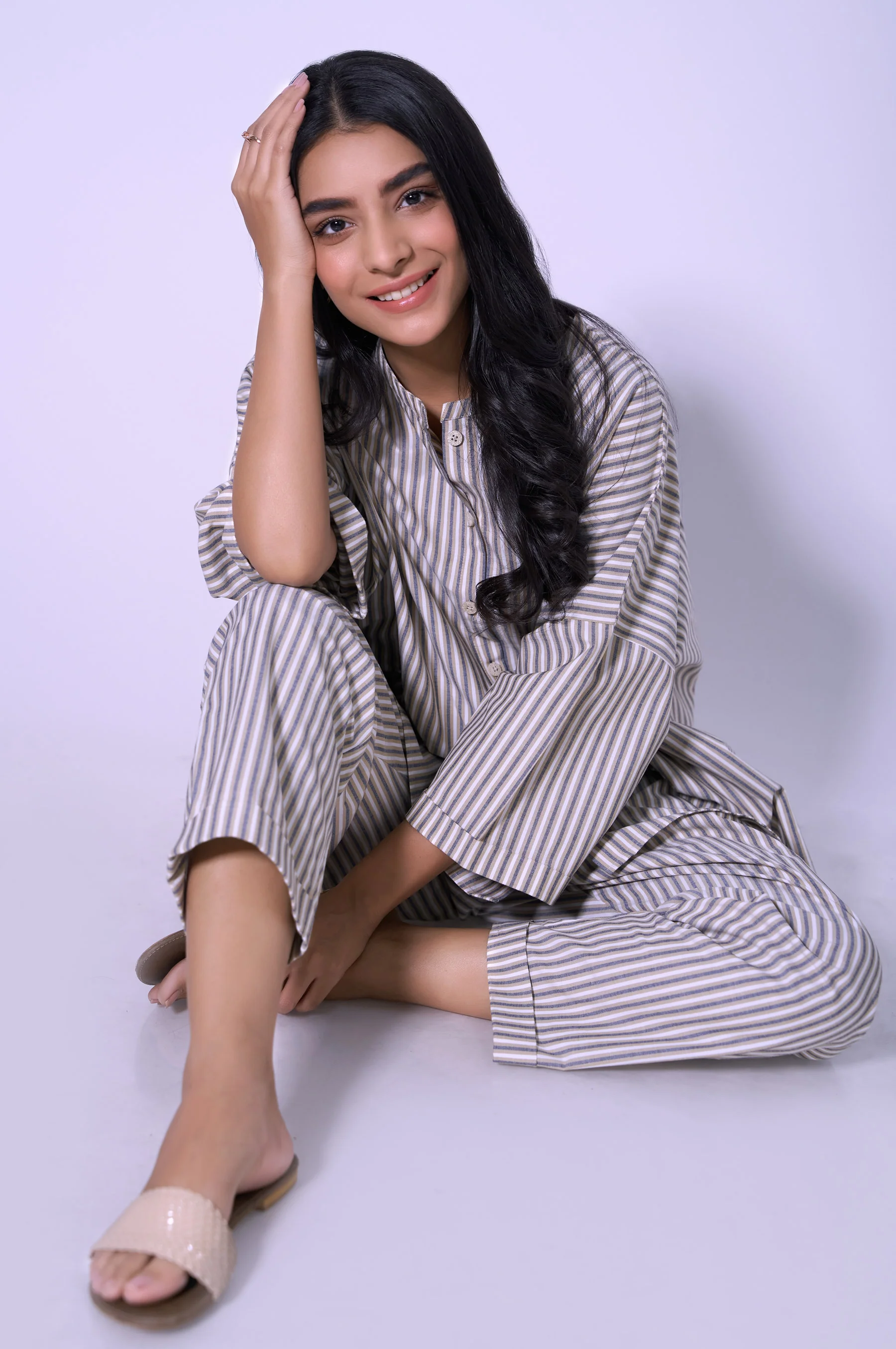 Stitched 2 Piece Yarn Dyed Co-ord Set