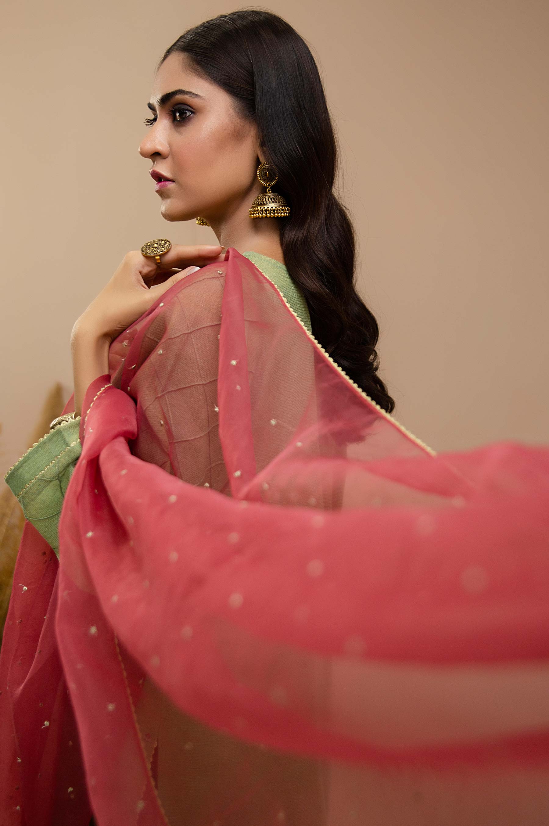Stitched 2 Piece Zari Khadinet Shirt - Image 5